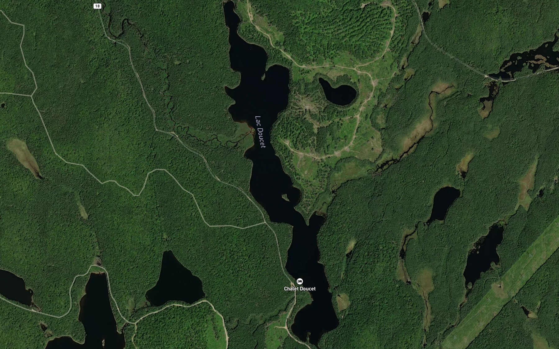 Satellite map of the Lac Doucet
