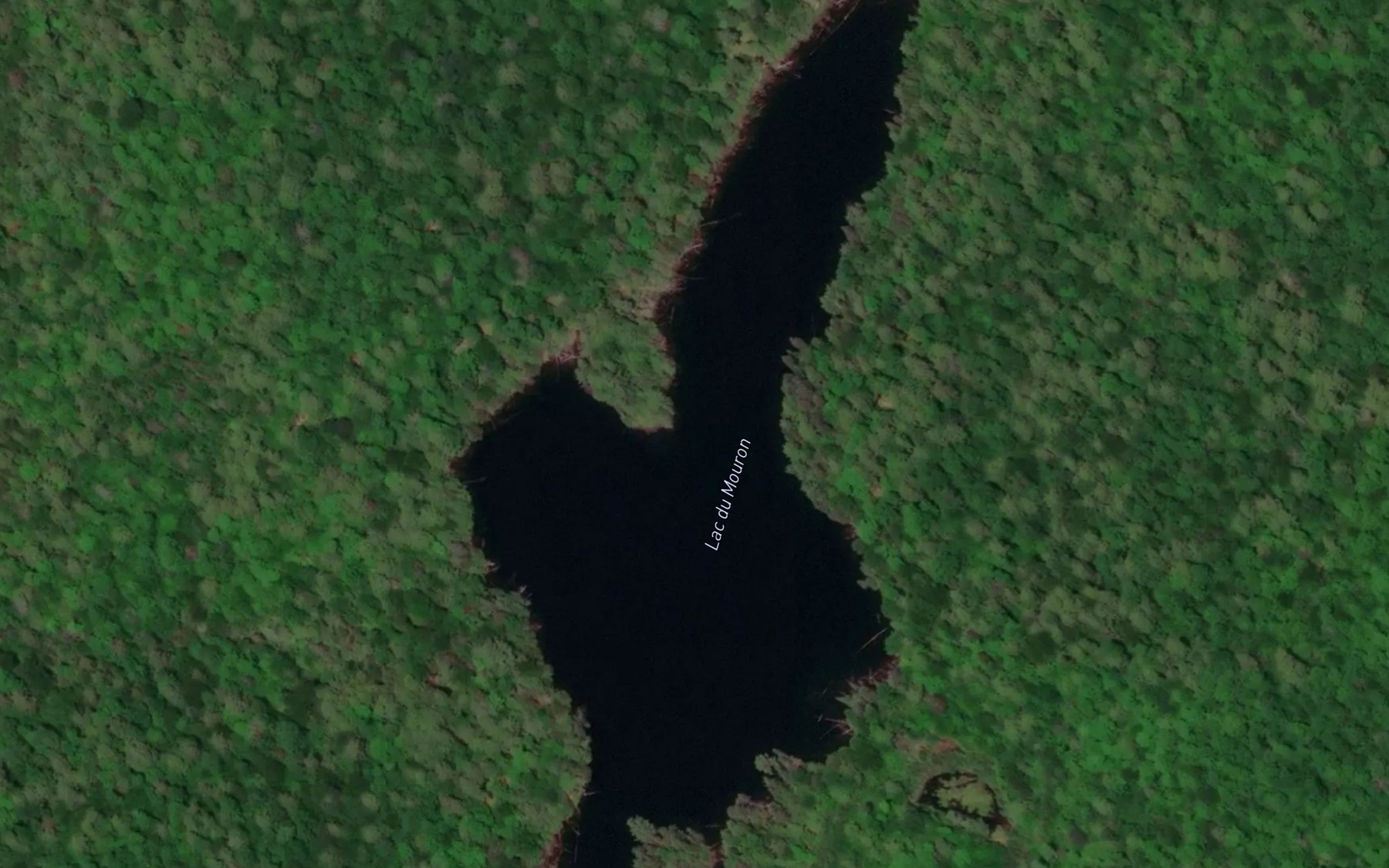 Satellite map of the Lac du Mouron