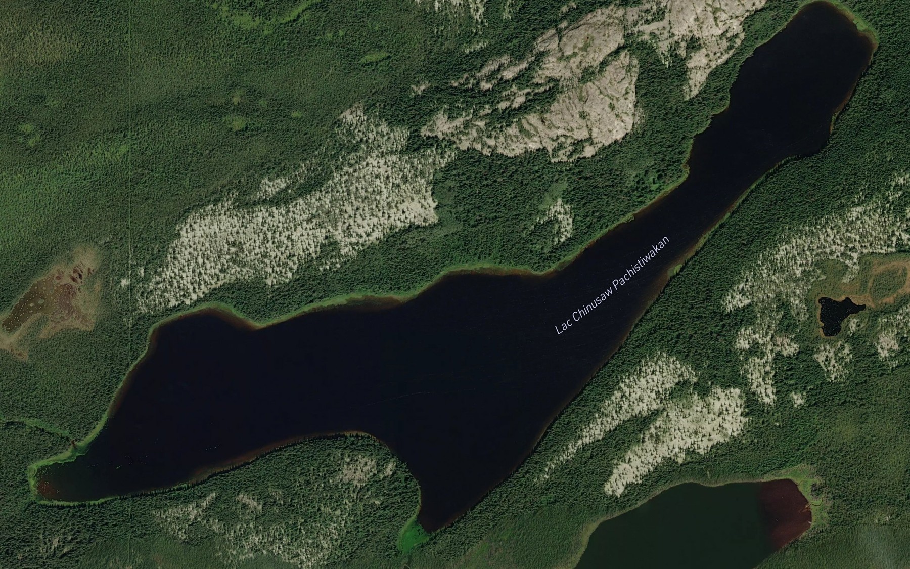 Satellite map of the Lac Chinusaw Pachistiwakan