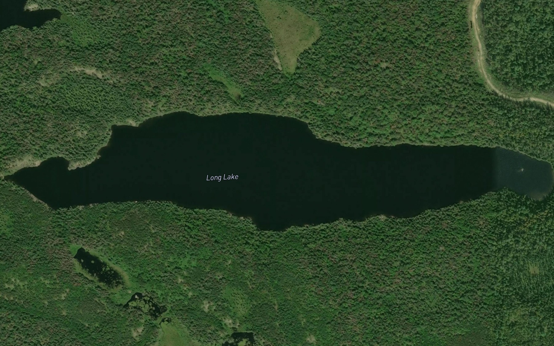 Satellite map of the Long Lake