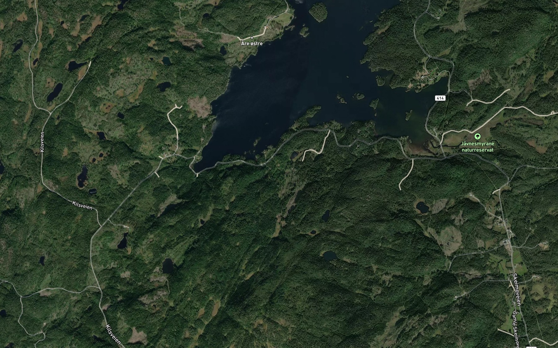 Satellite map of the Rabbubekken
