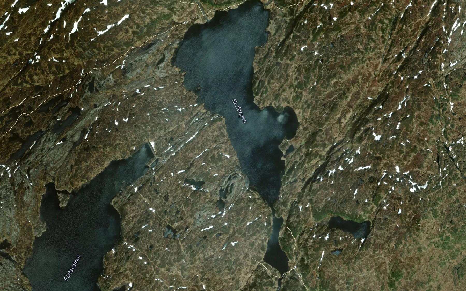 Satellite map of the Herfangsvatnet