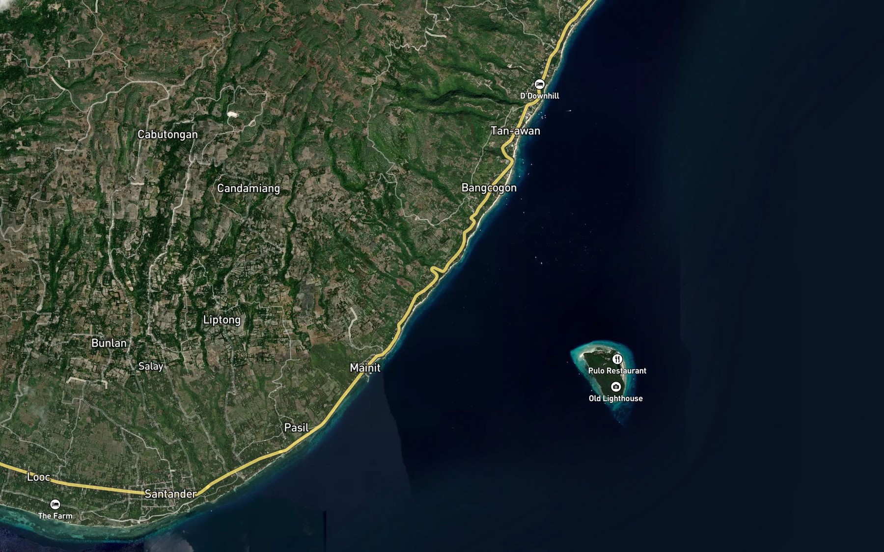 Satellite map of the Bongcogon Creek