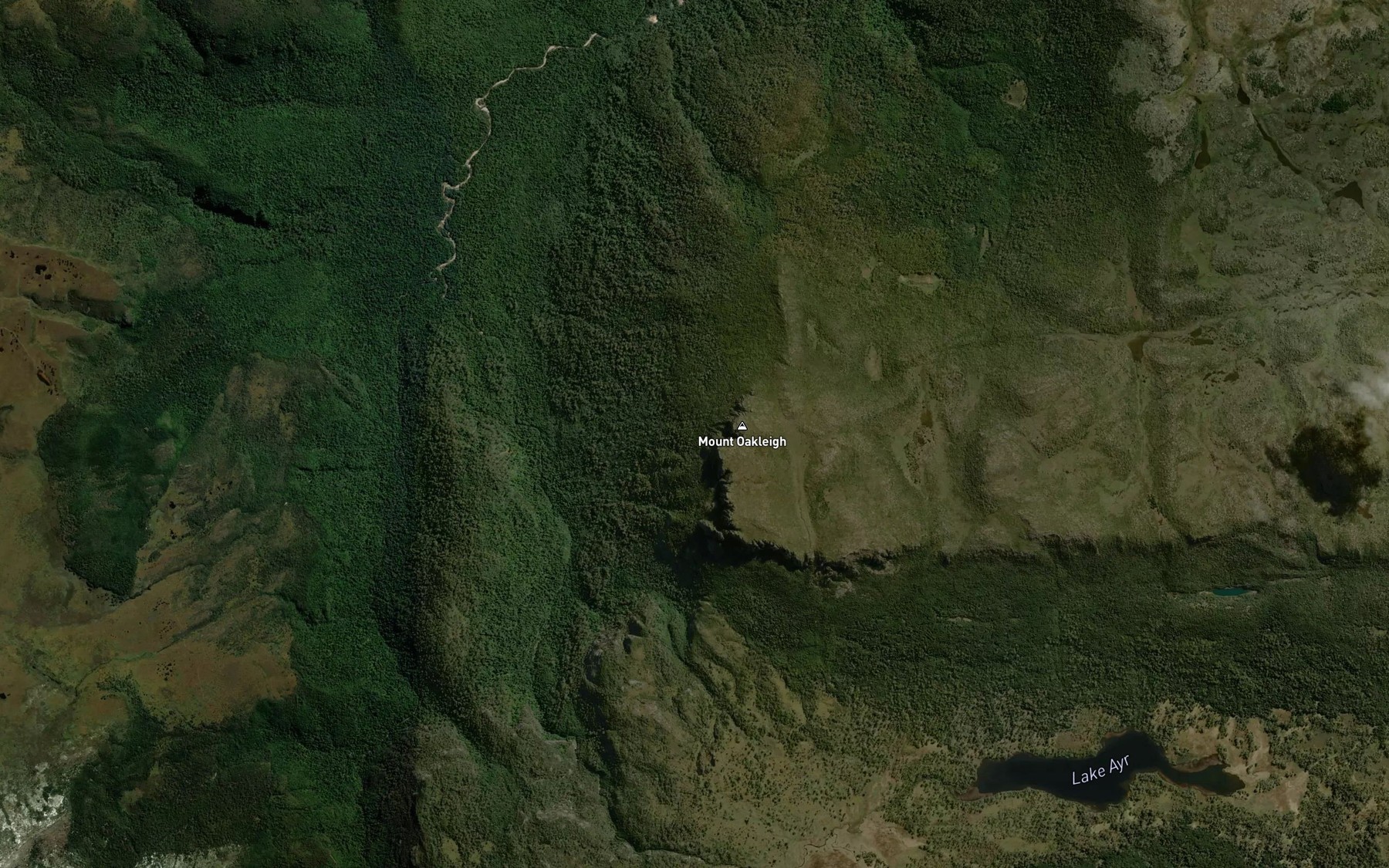 Satellite map of the Swallow Creek