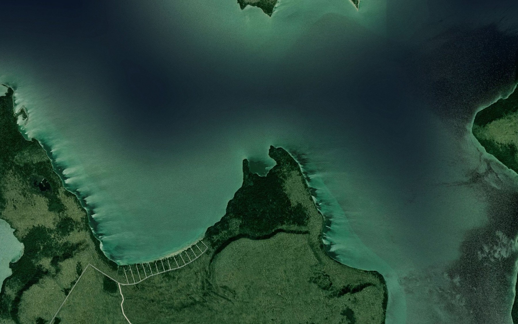 Satellite map of the Whitefish Bay