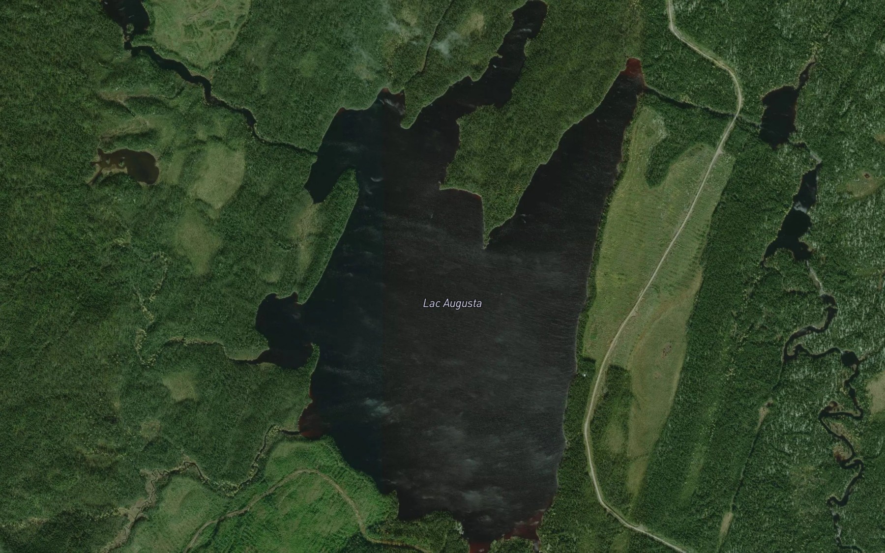 Satellite map of the Lac Augusta