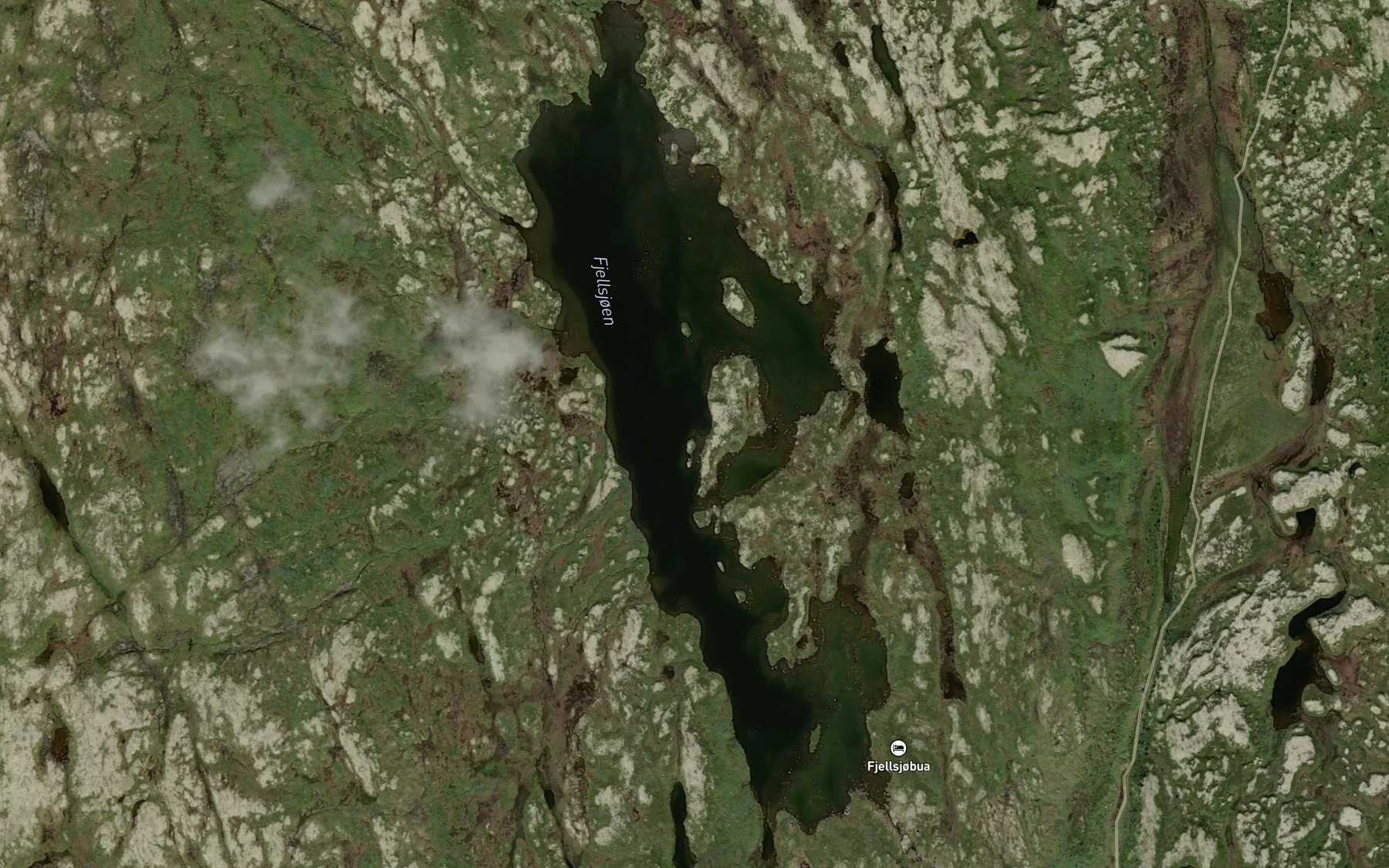 Satellite map of the Fjellsjoen