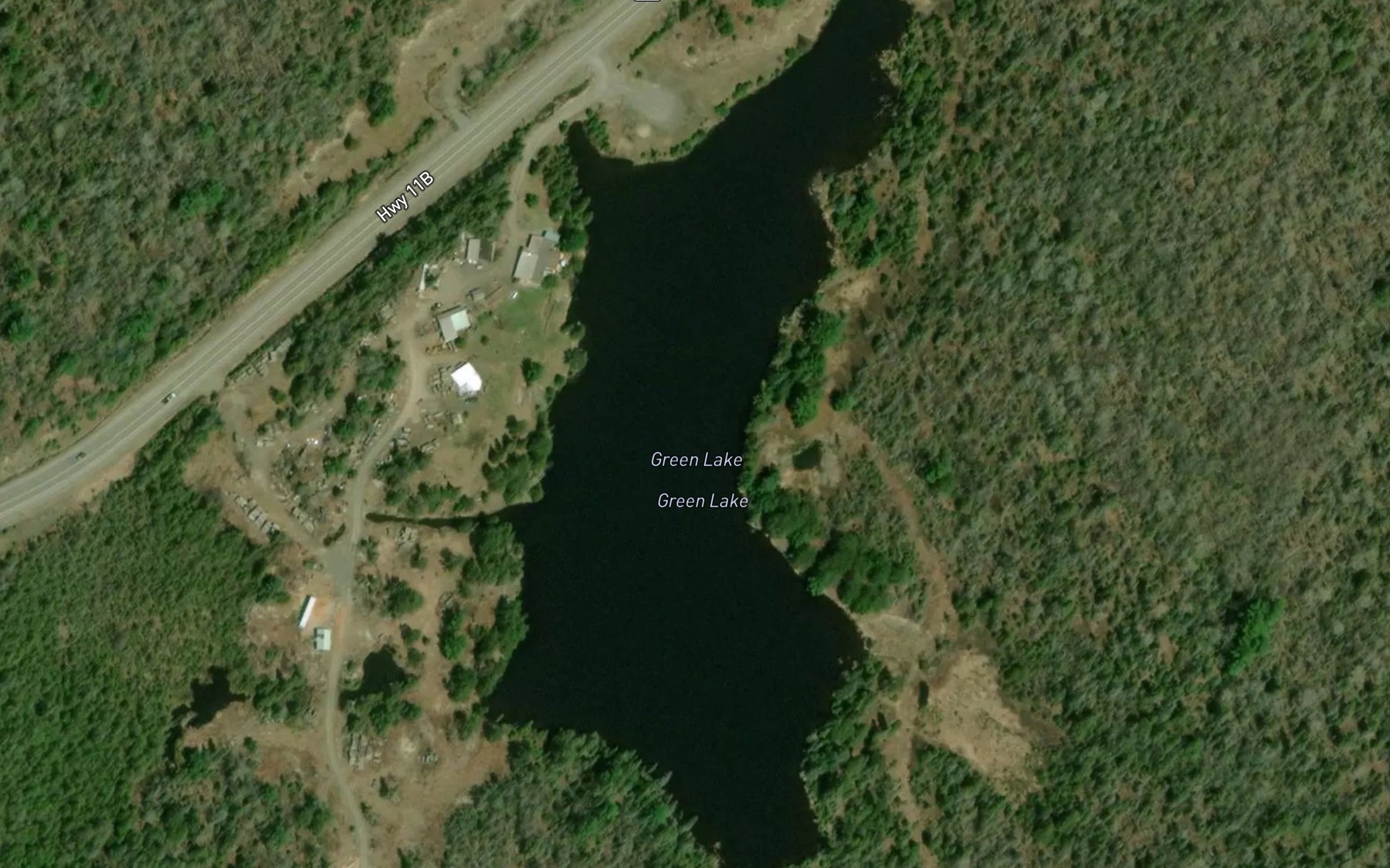 Satellite map of the Green Lake