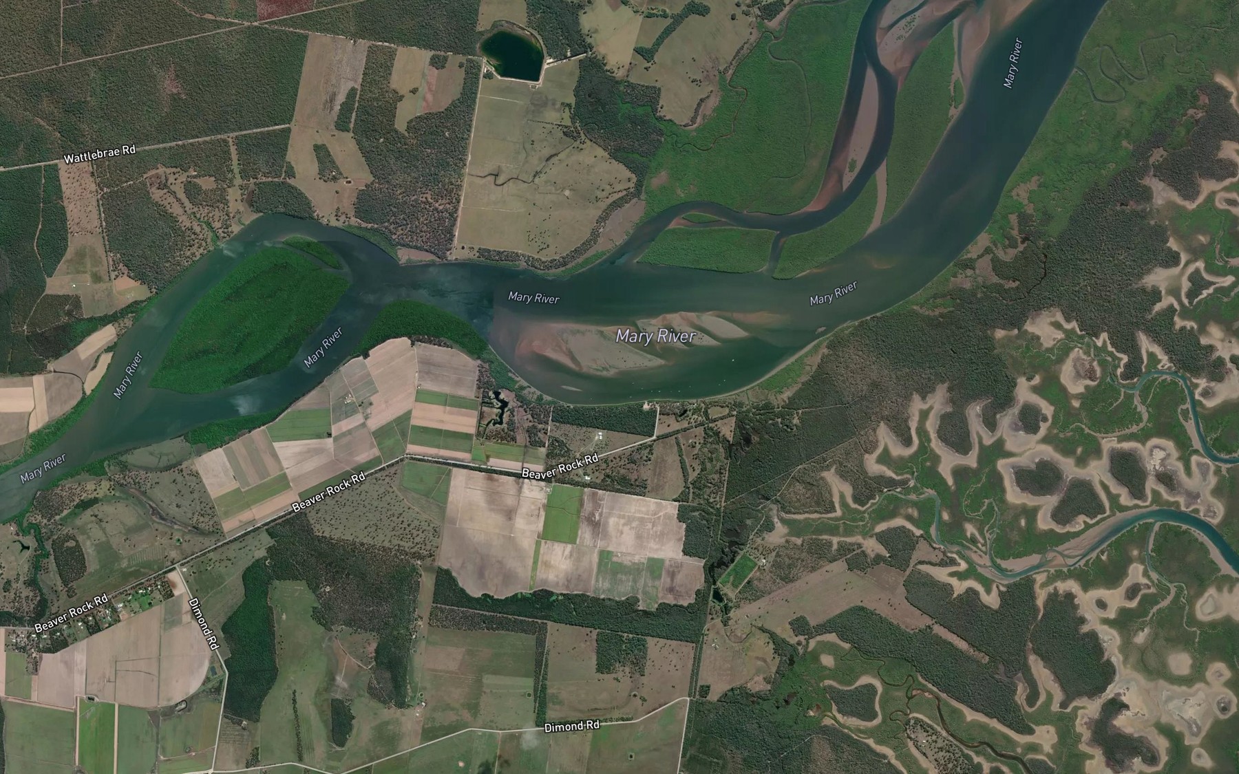 Satellite map of the Middle Bank