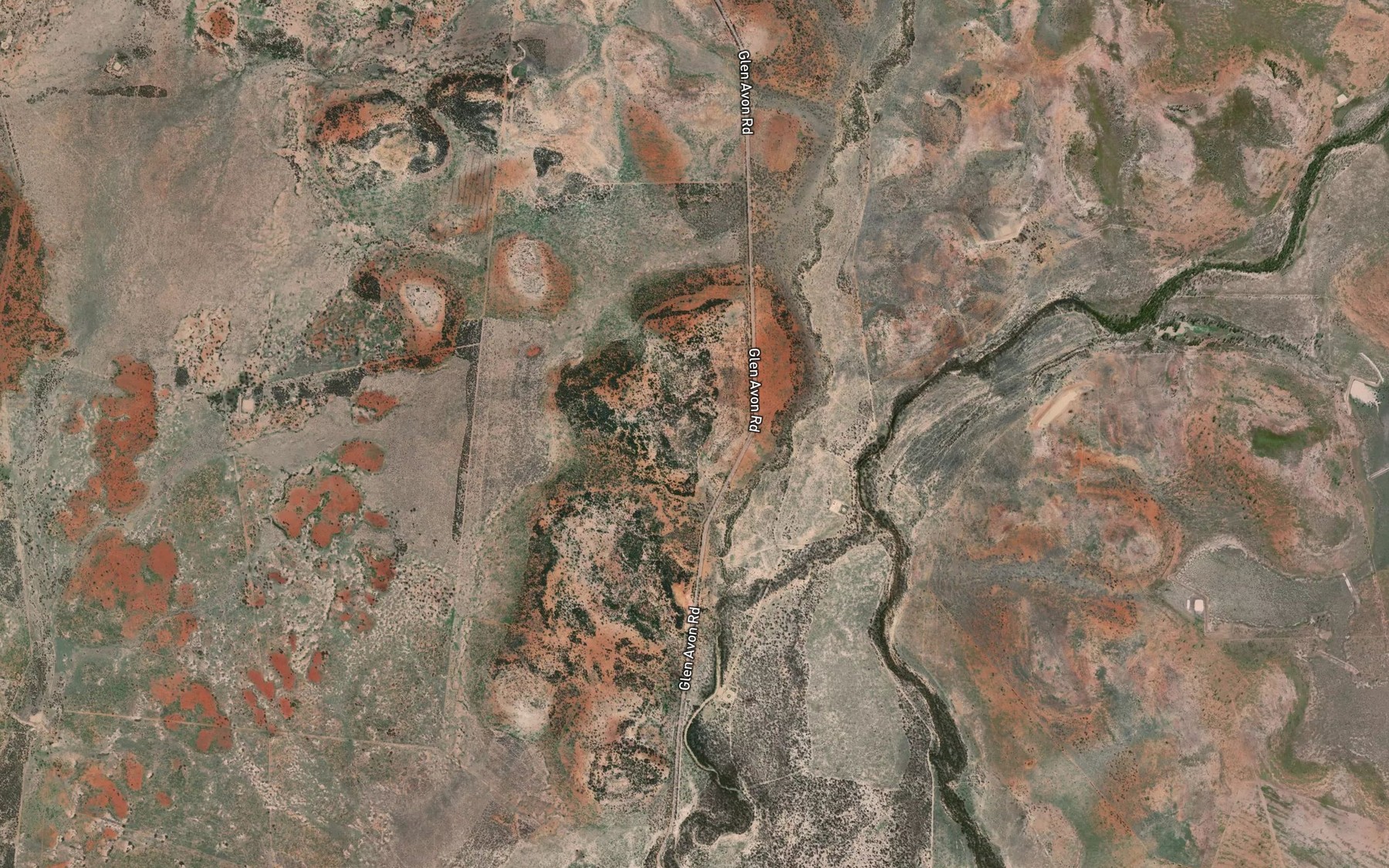 Satellite map of the Serpentine Creek