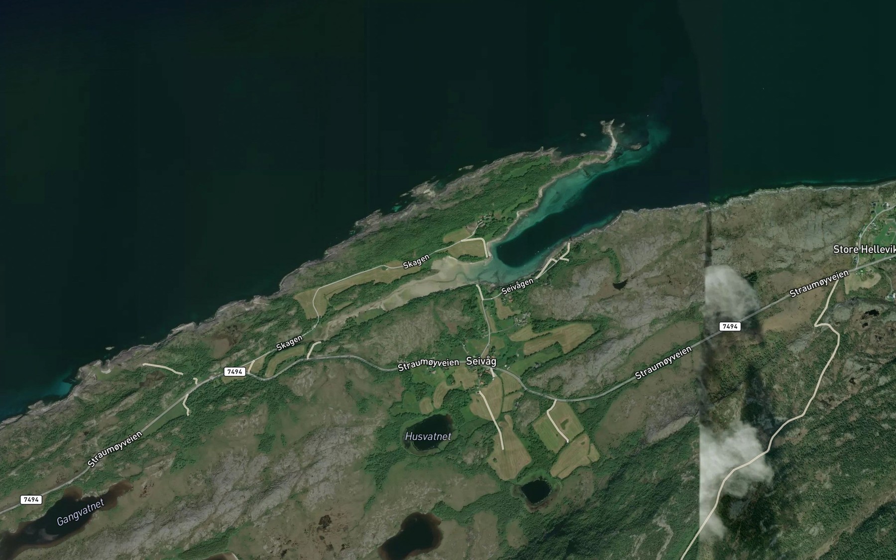 Satellite map of the Seivagosen