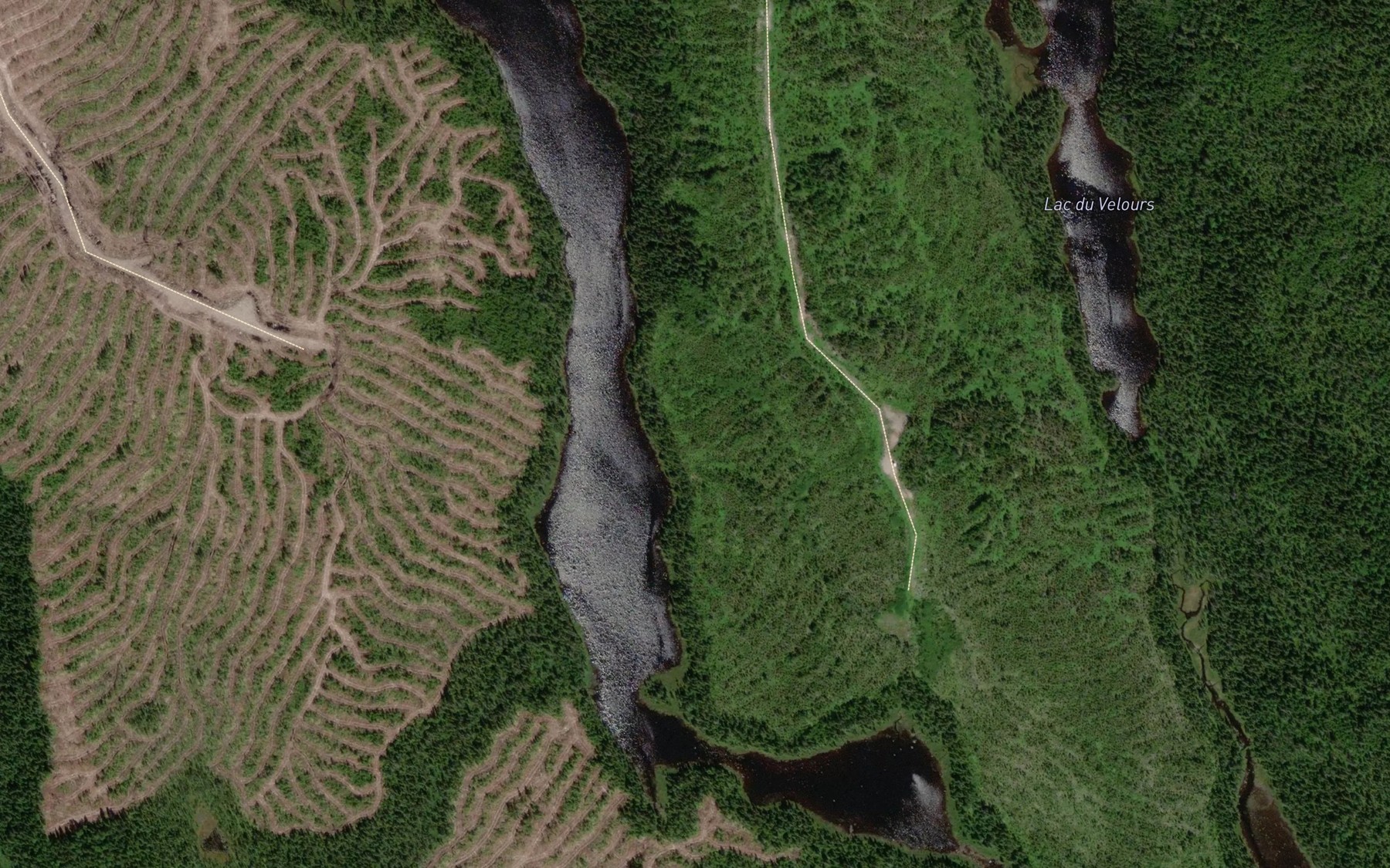 Satellite map of the Lac de la Tempete
