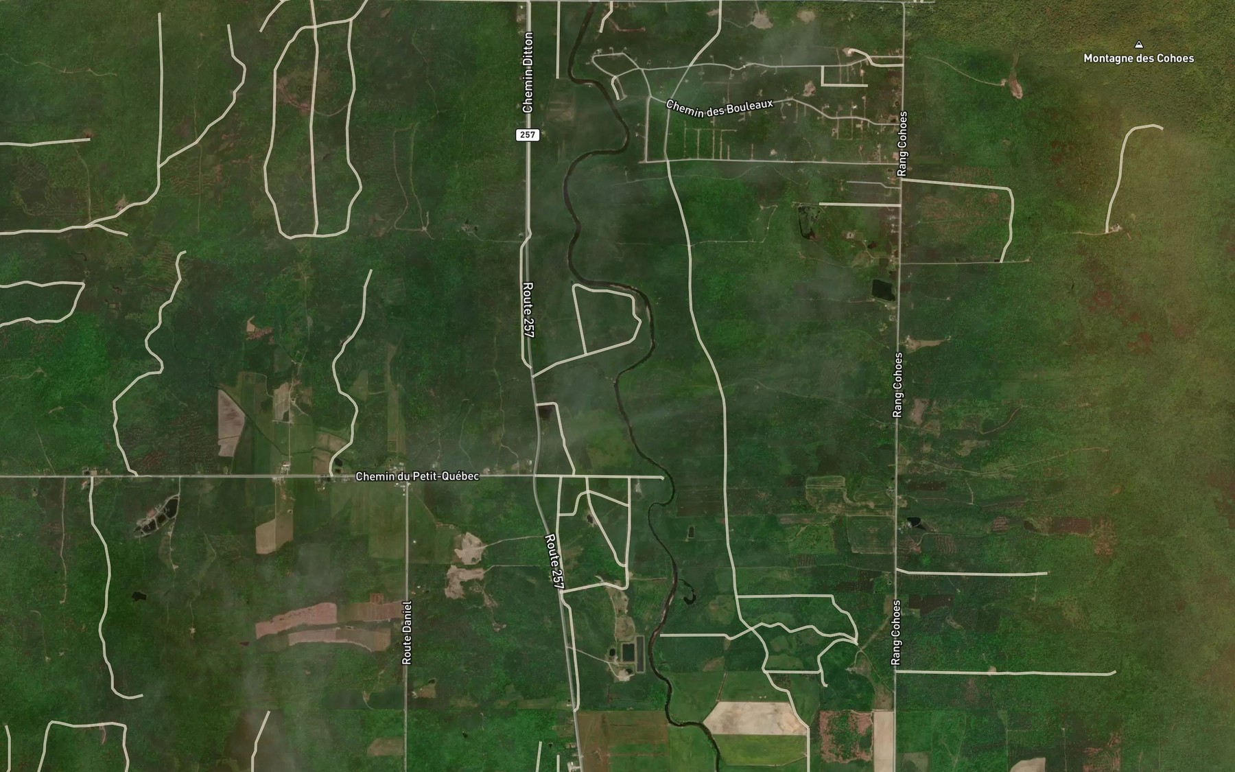 Satellite map of the Ruisseau Galt