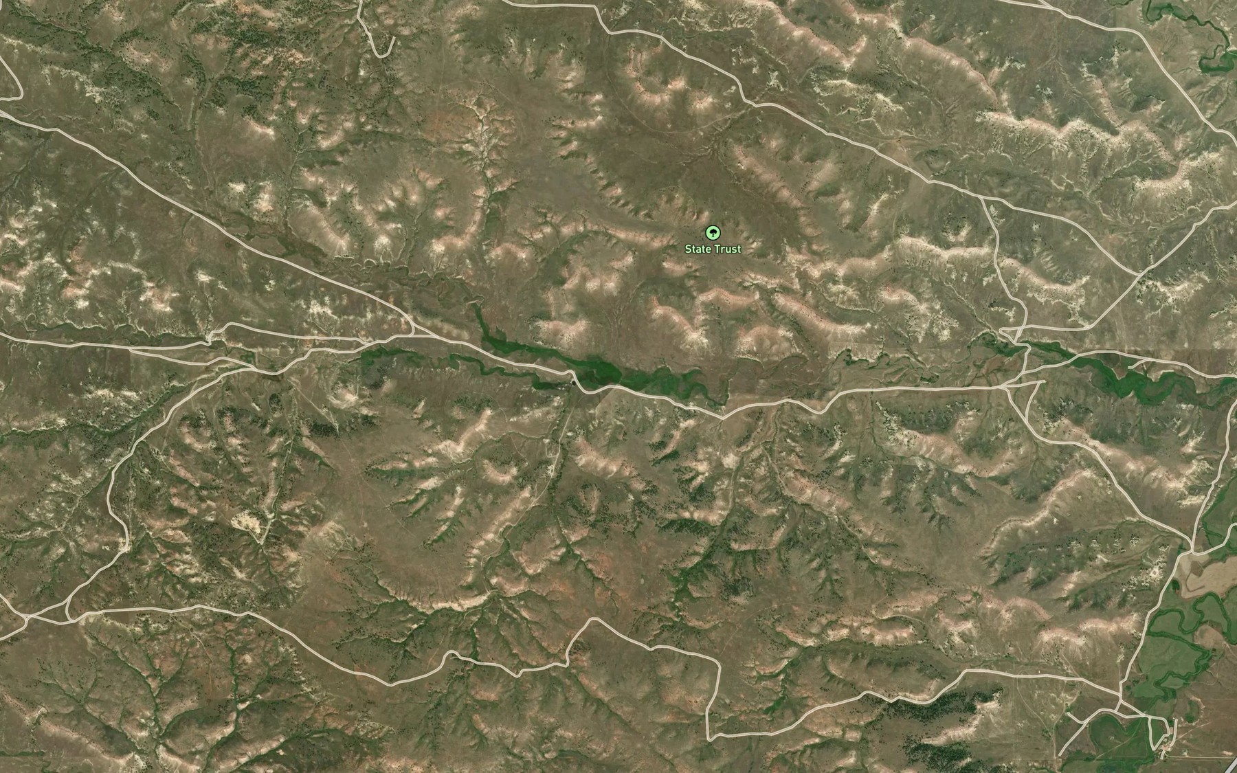 Satellite map of the South Fork Cottonwood Creek