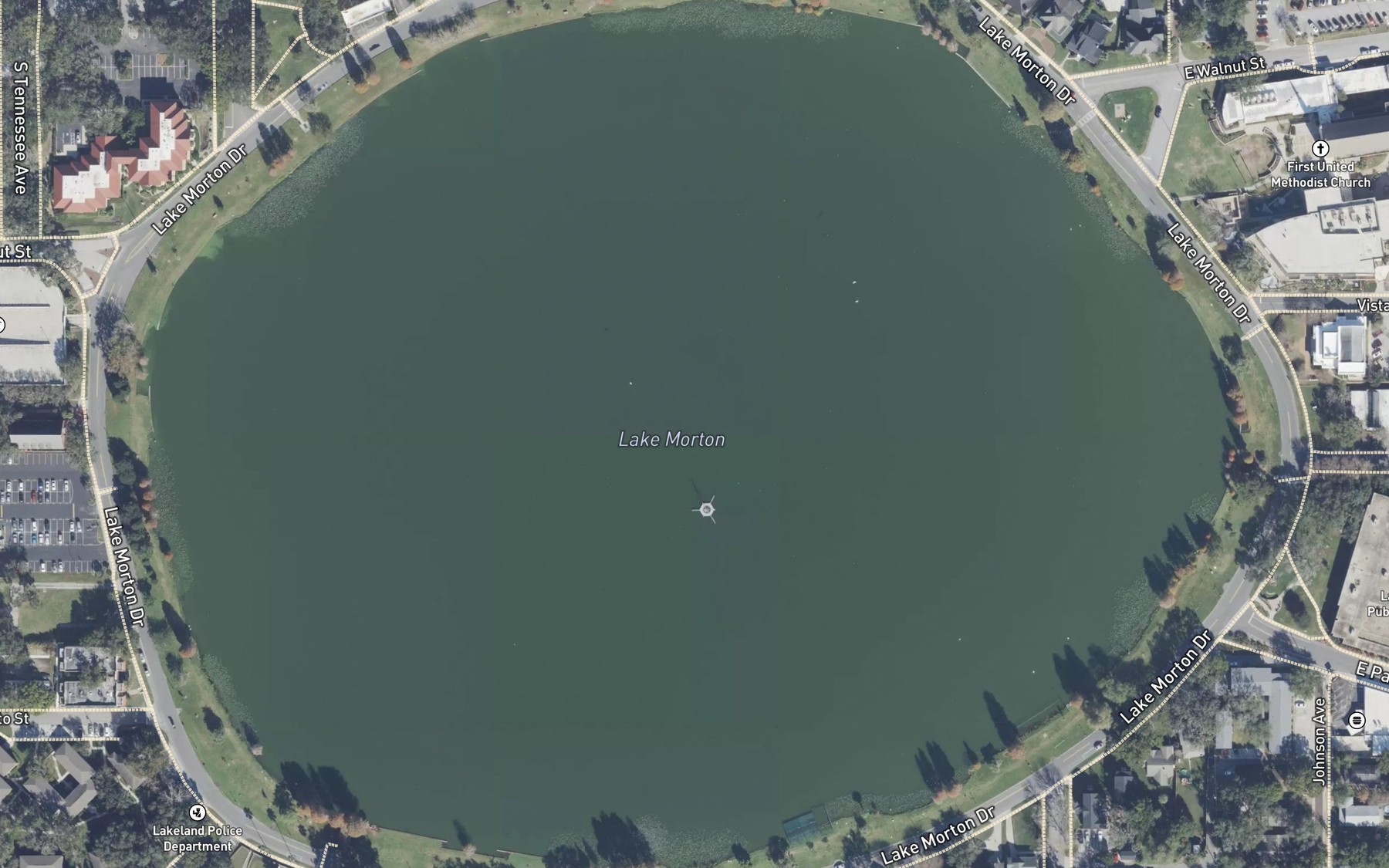 Satellite map of the Lake Morton