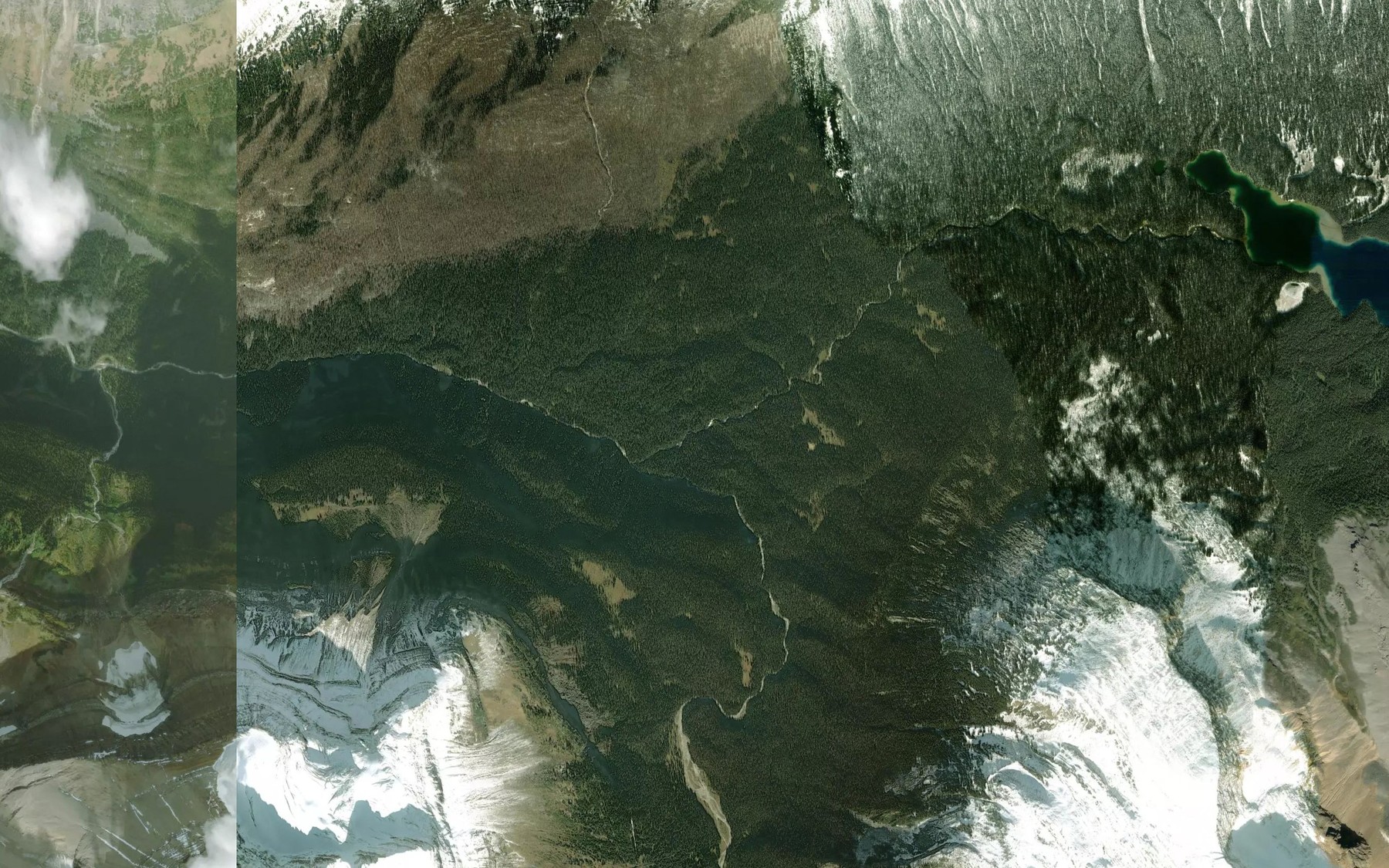 Satellite map of the Edgegrain Creek