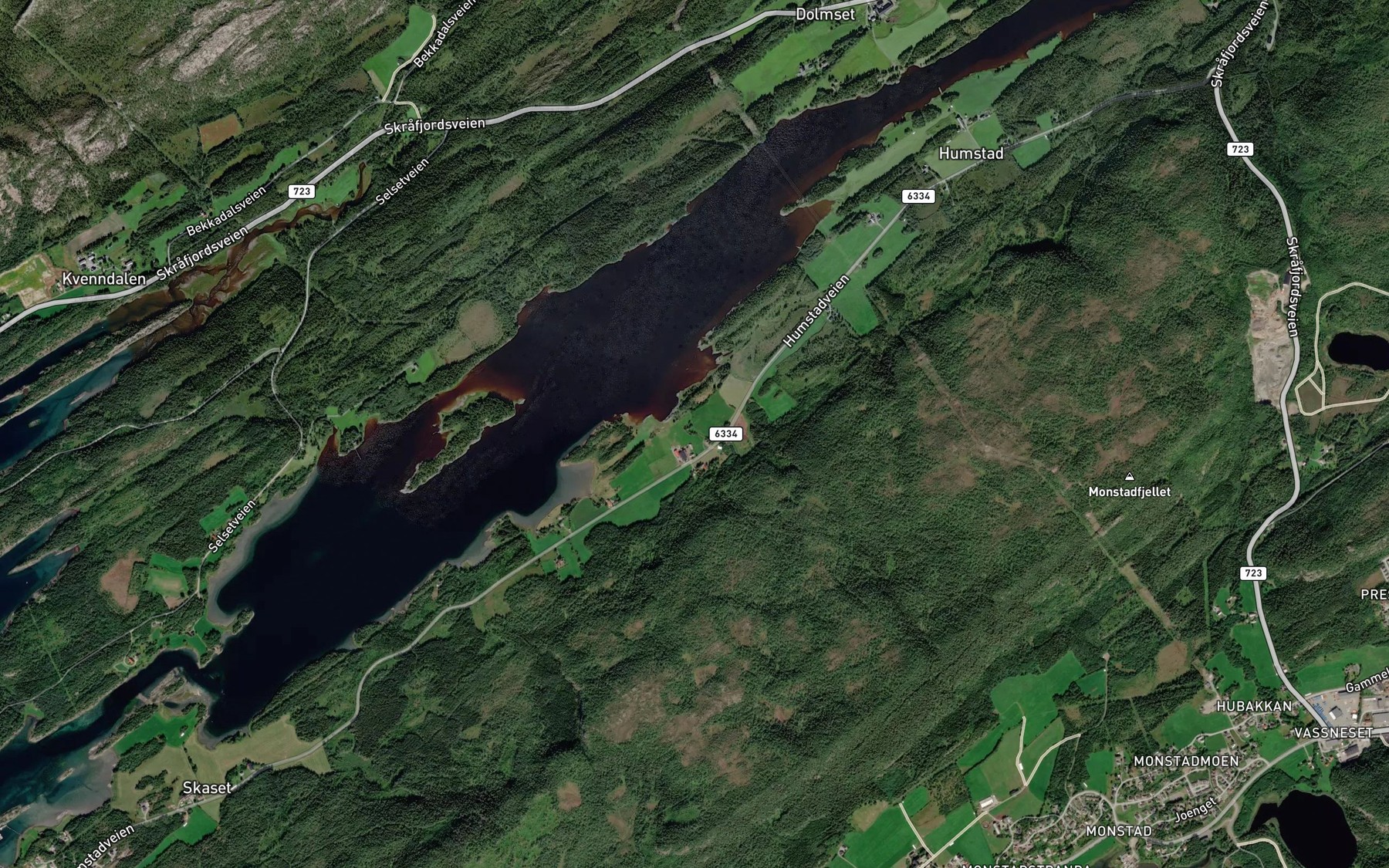 Satellite map of the Sagbekken