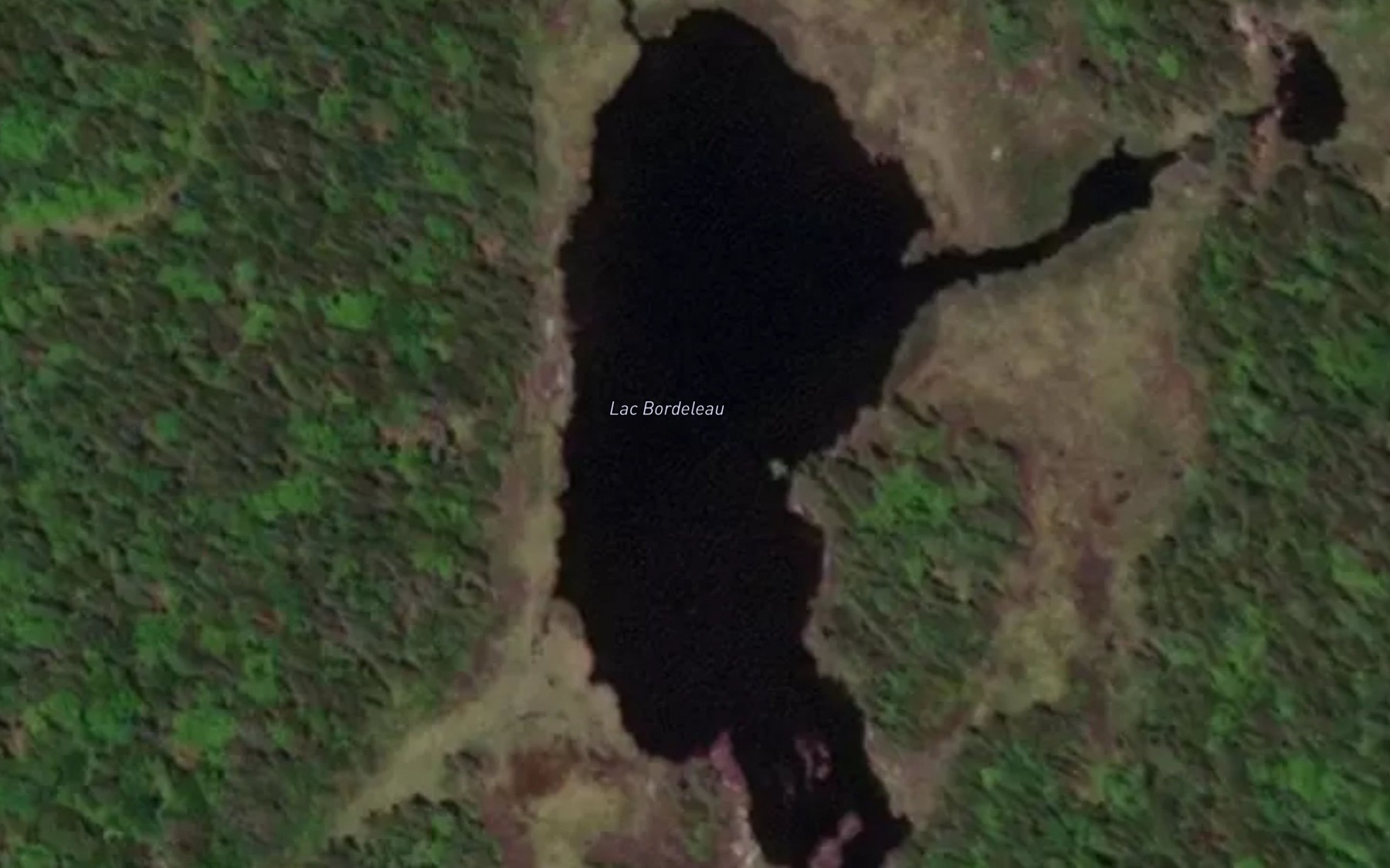 Satellite map of the Lac Bordeleau