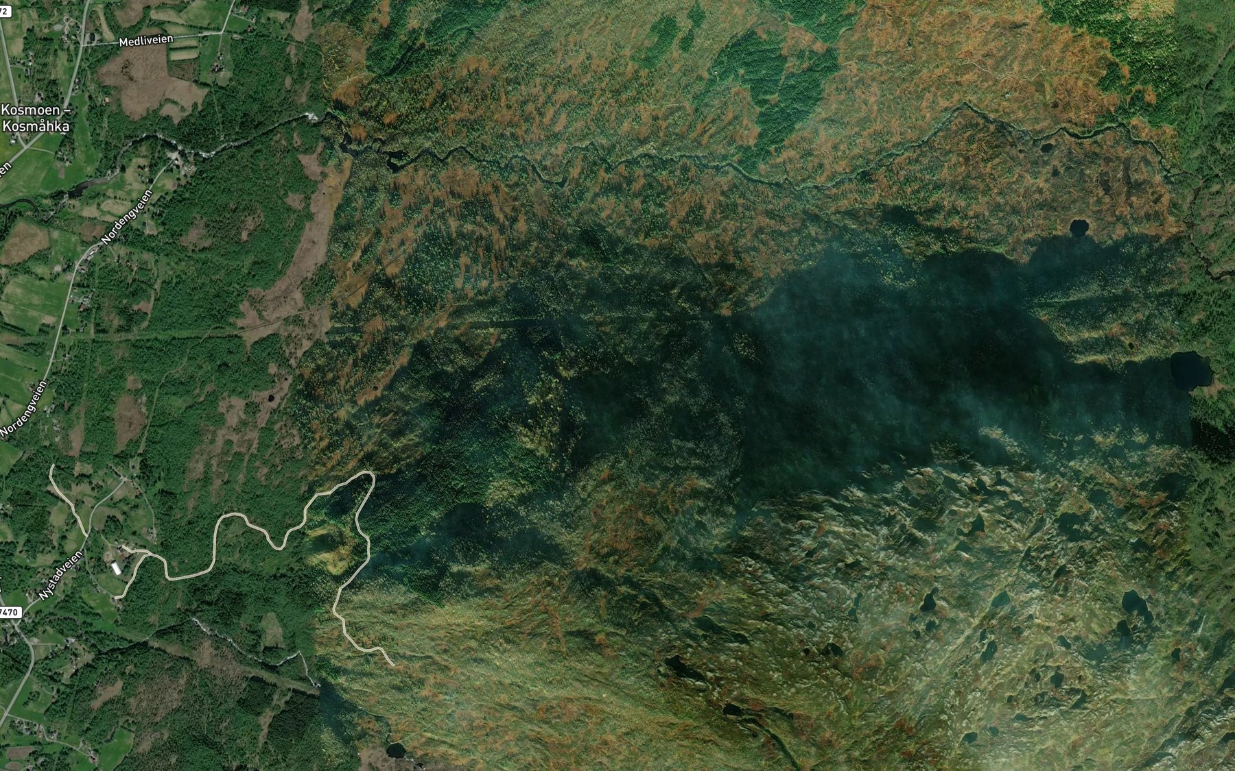 Satellite map of the Bjorndalsdiket
