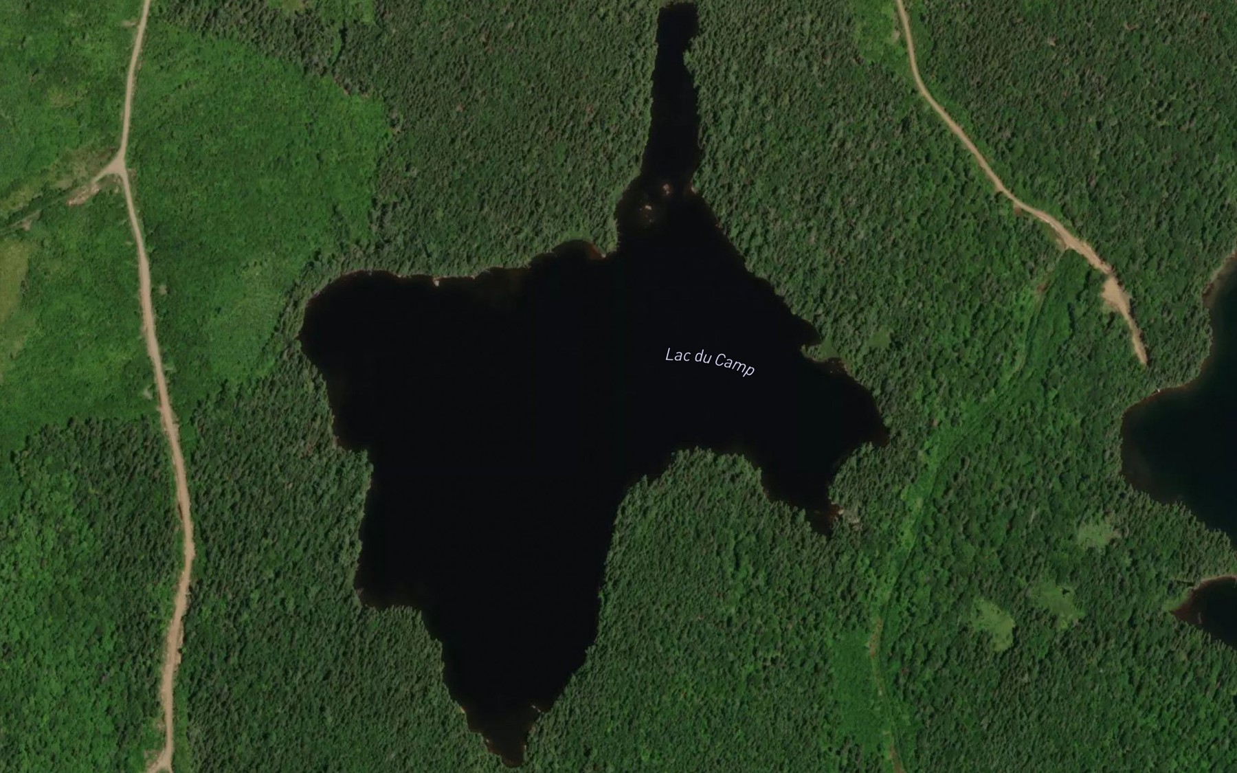 Satellite map of the Lac du Camp