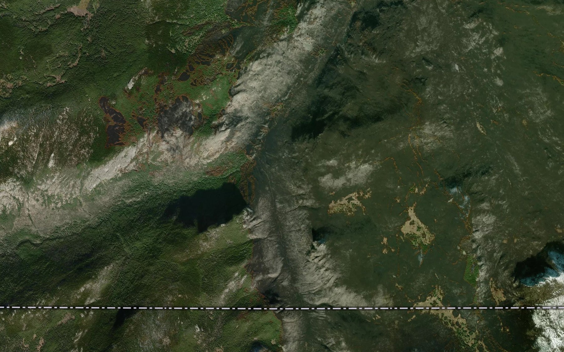 Satellite map of the Haig Creek