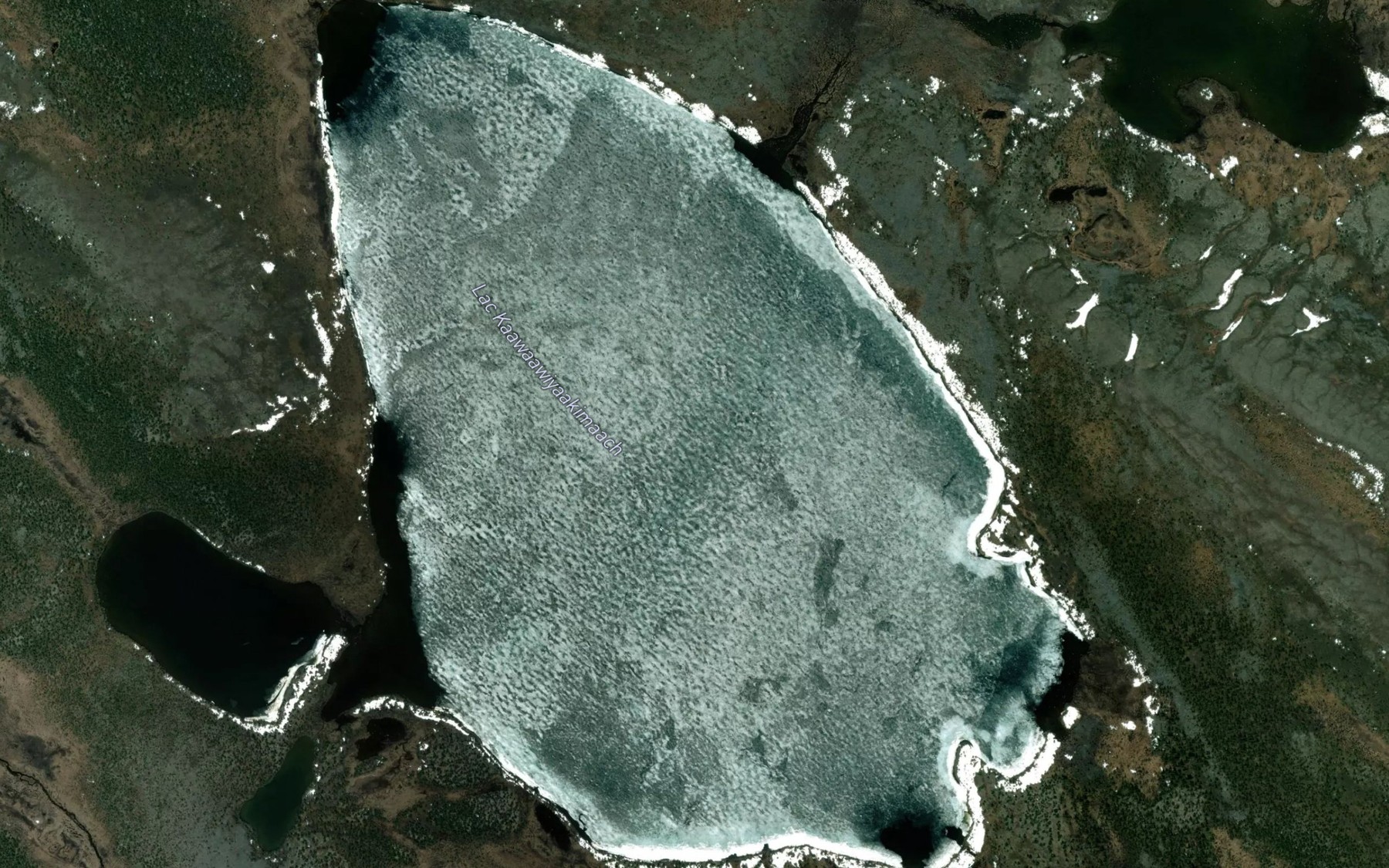 Satellite map of the Lac Kawawiyakamaw