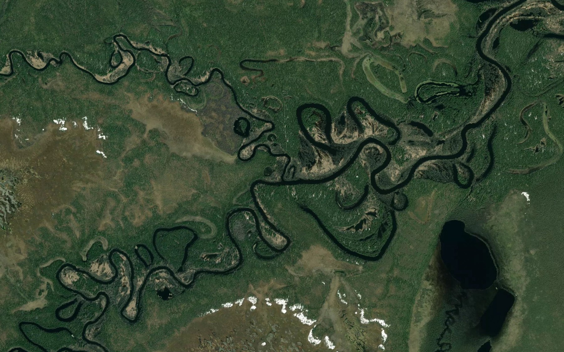Satellite map of the Nechavozh