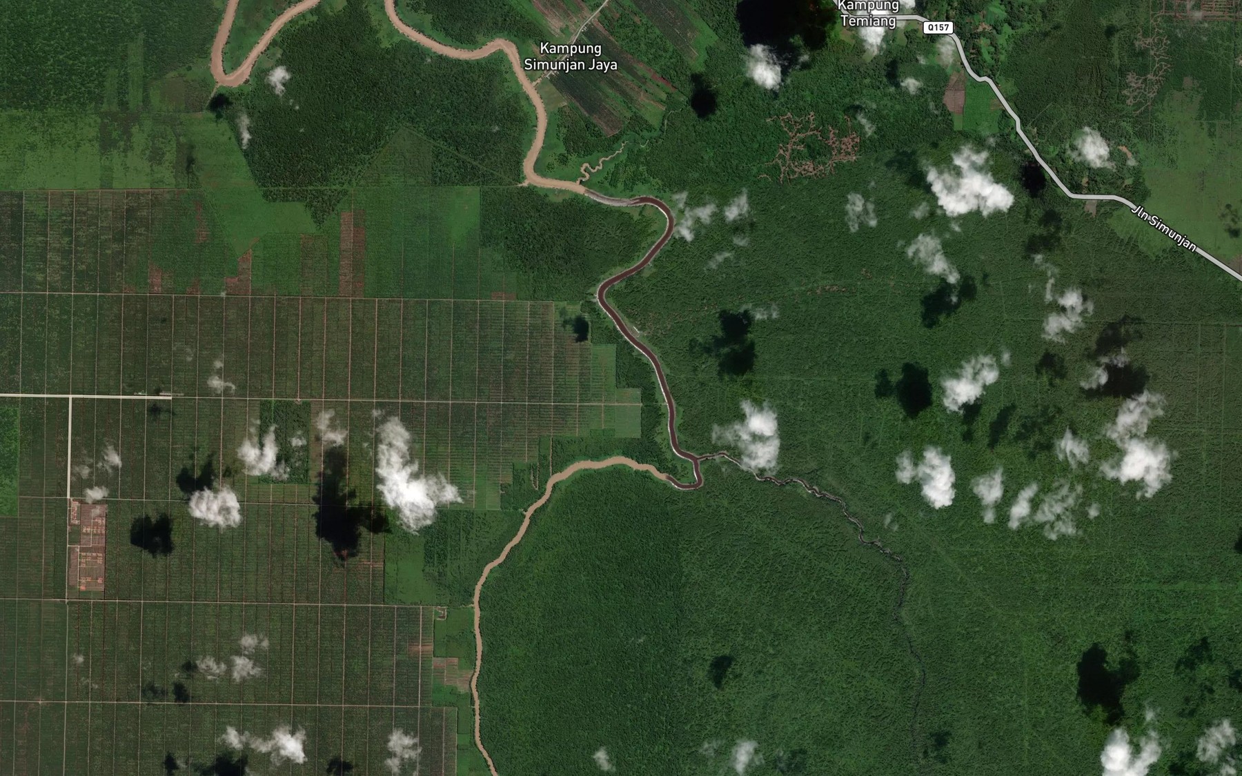 Satellite map of the Sungai Simunjan Kanan