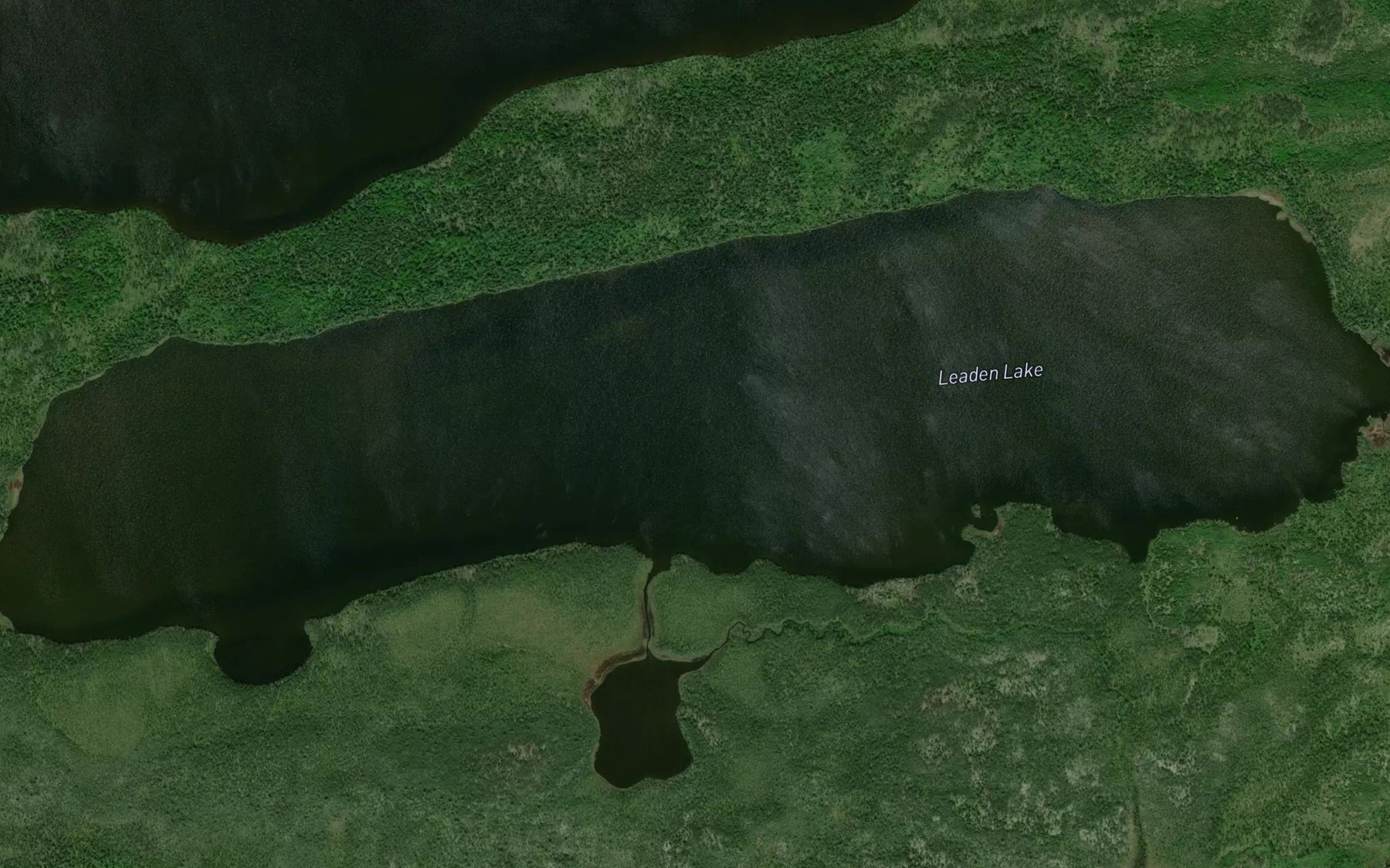 Satellite map of the Leaden Lake