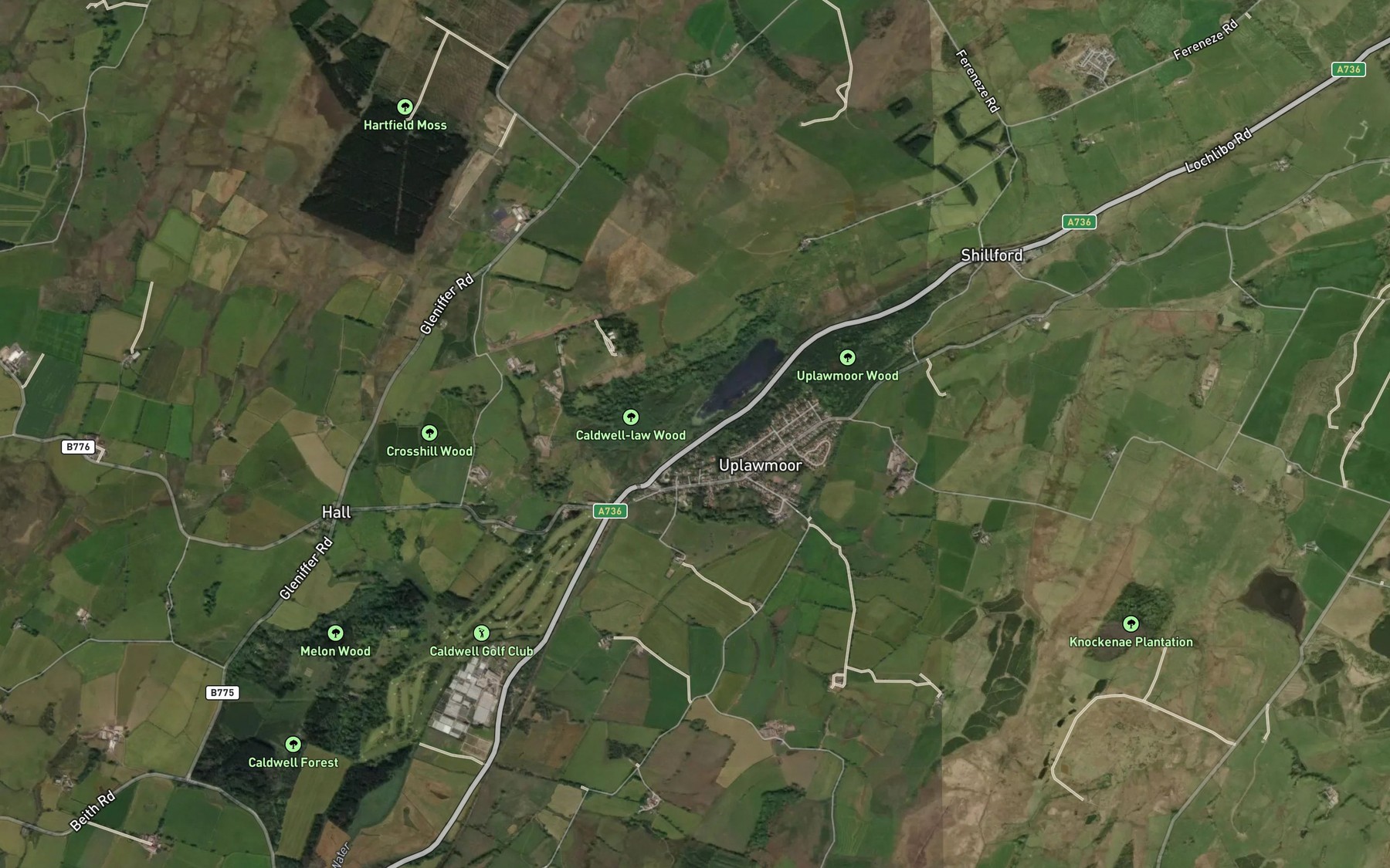 Satellite map of the Loch Libo