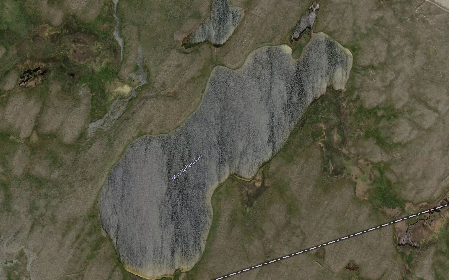 Satellite map of the Muoddahasjavri