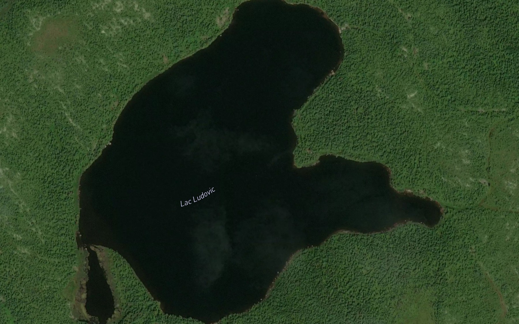 Satellite map of the Lac Ludovic