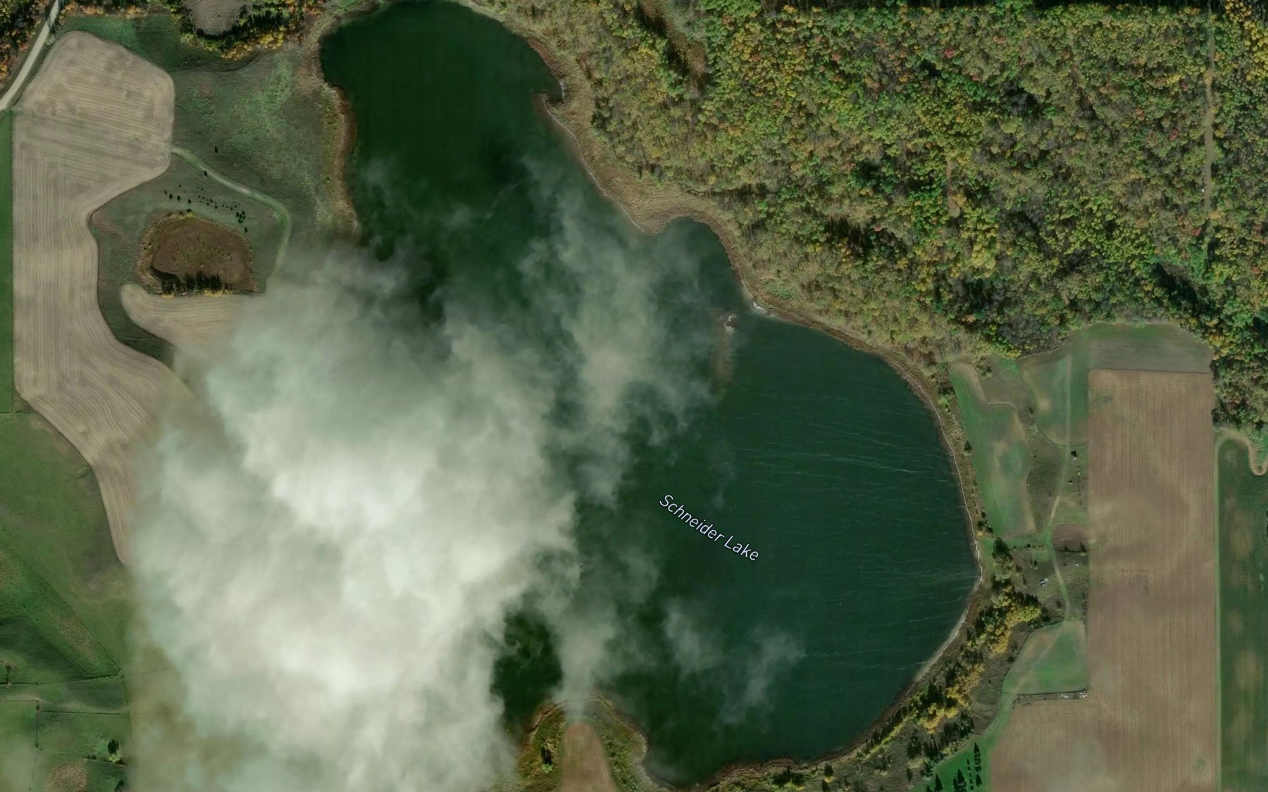 Satellite map of the Schneider Lake