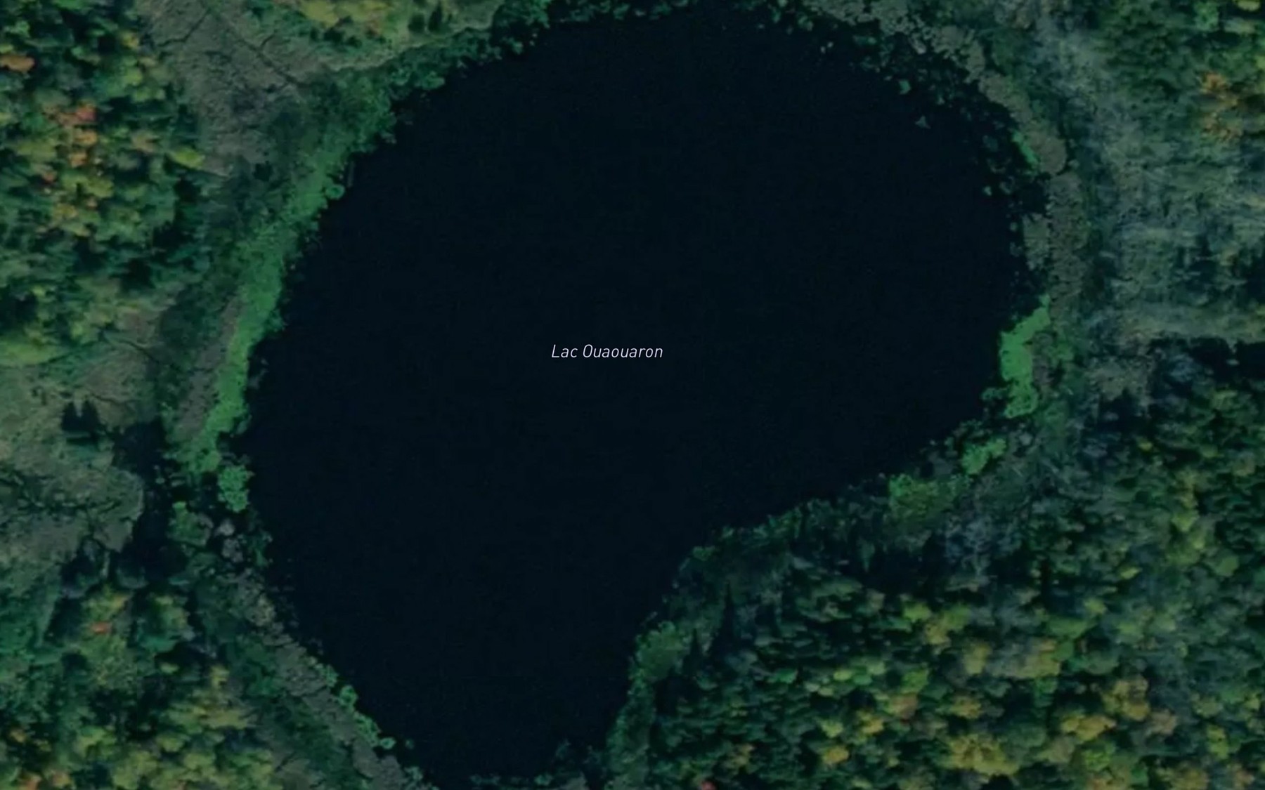 Satellite map of the Lac Ouaouaron