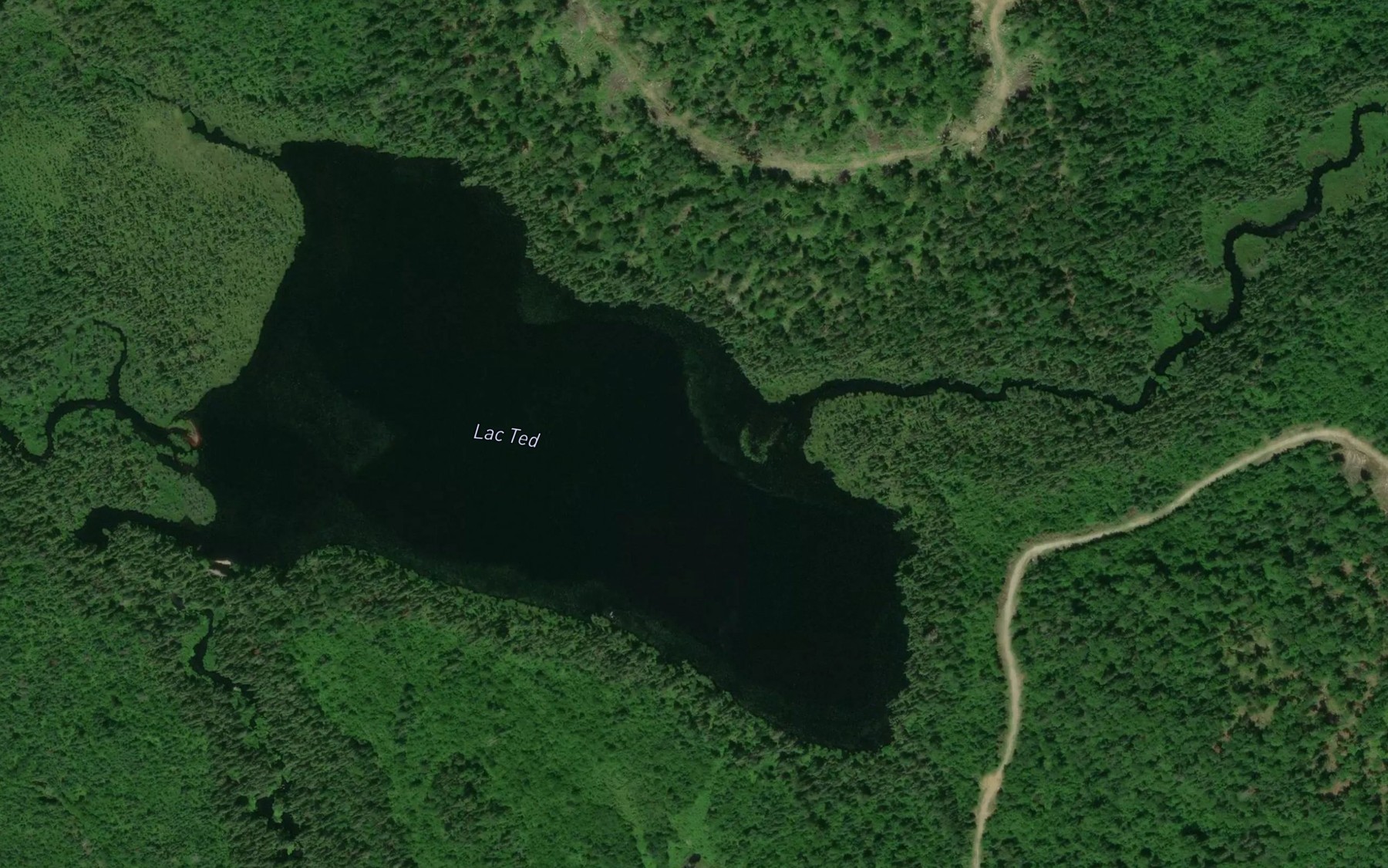 Satellite map of the Lac Ted