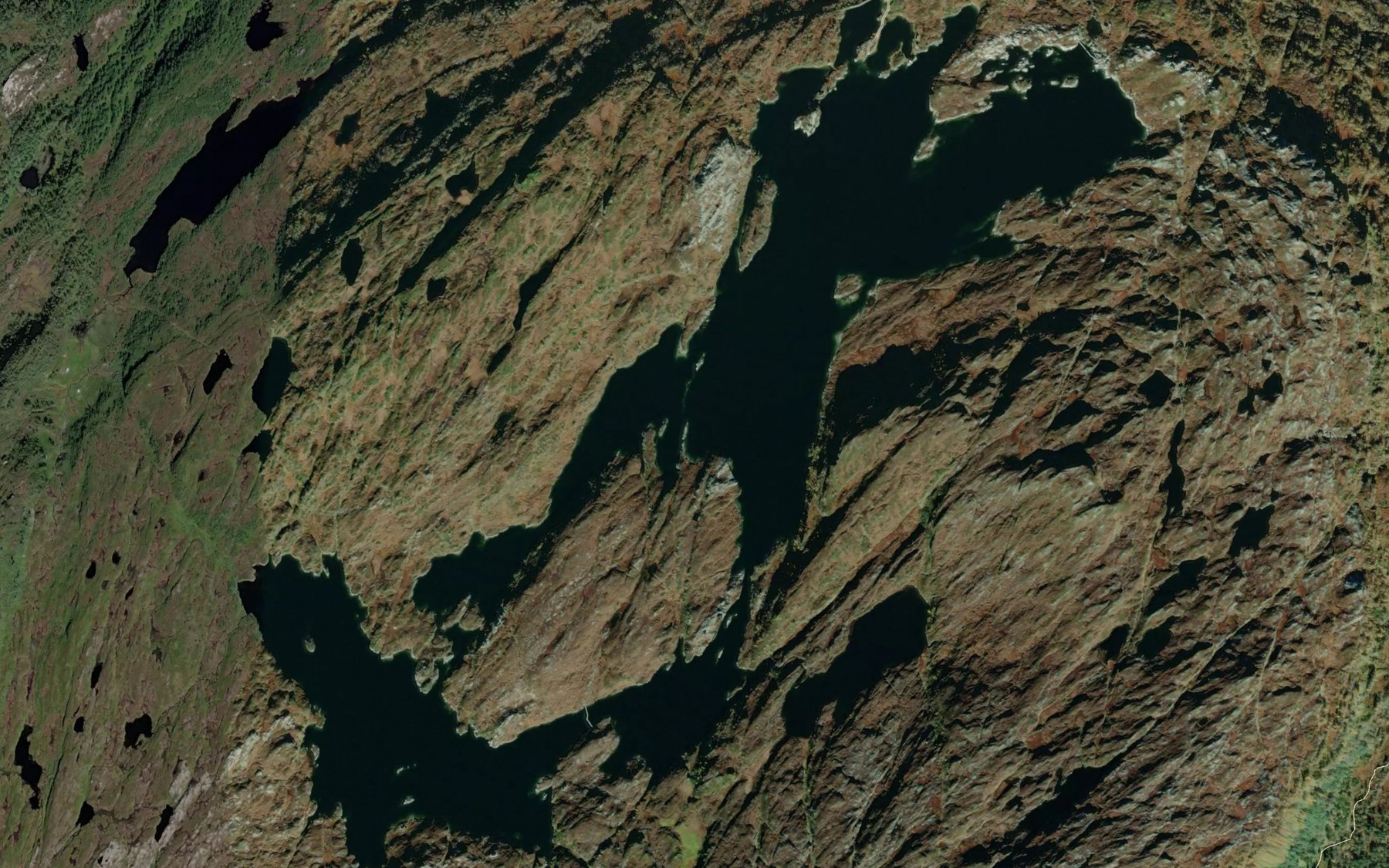 Satellite map of the Krokavatnet