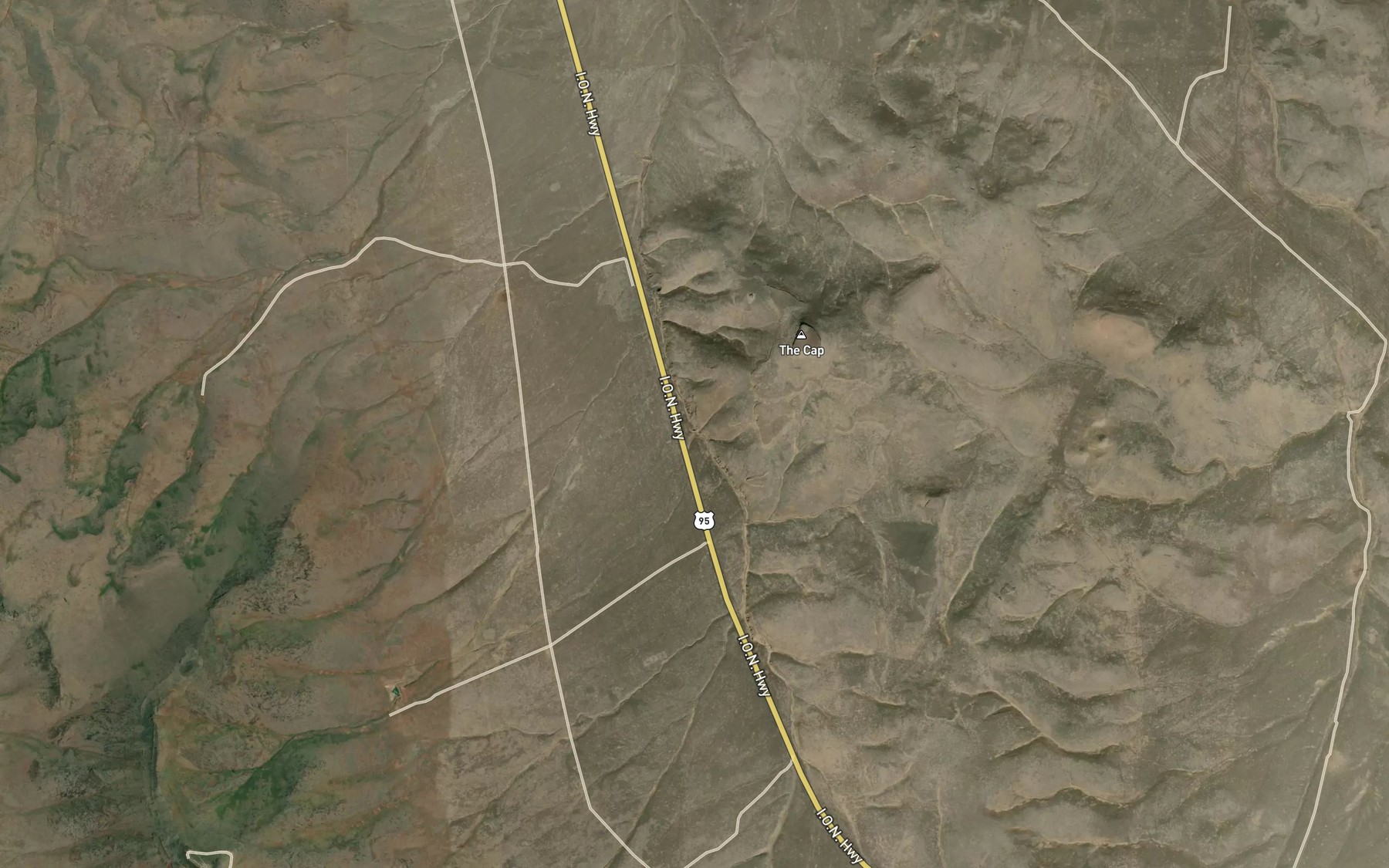 Satellite map of the Blue Mountain Reservoir Number One