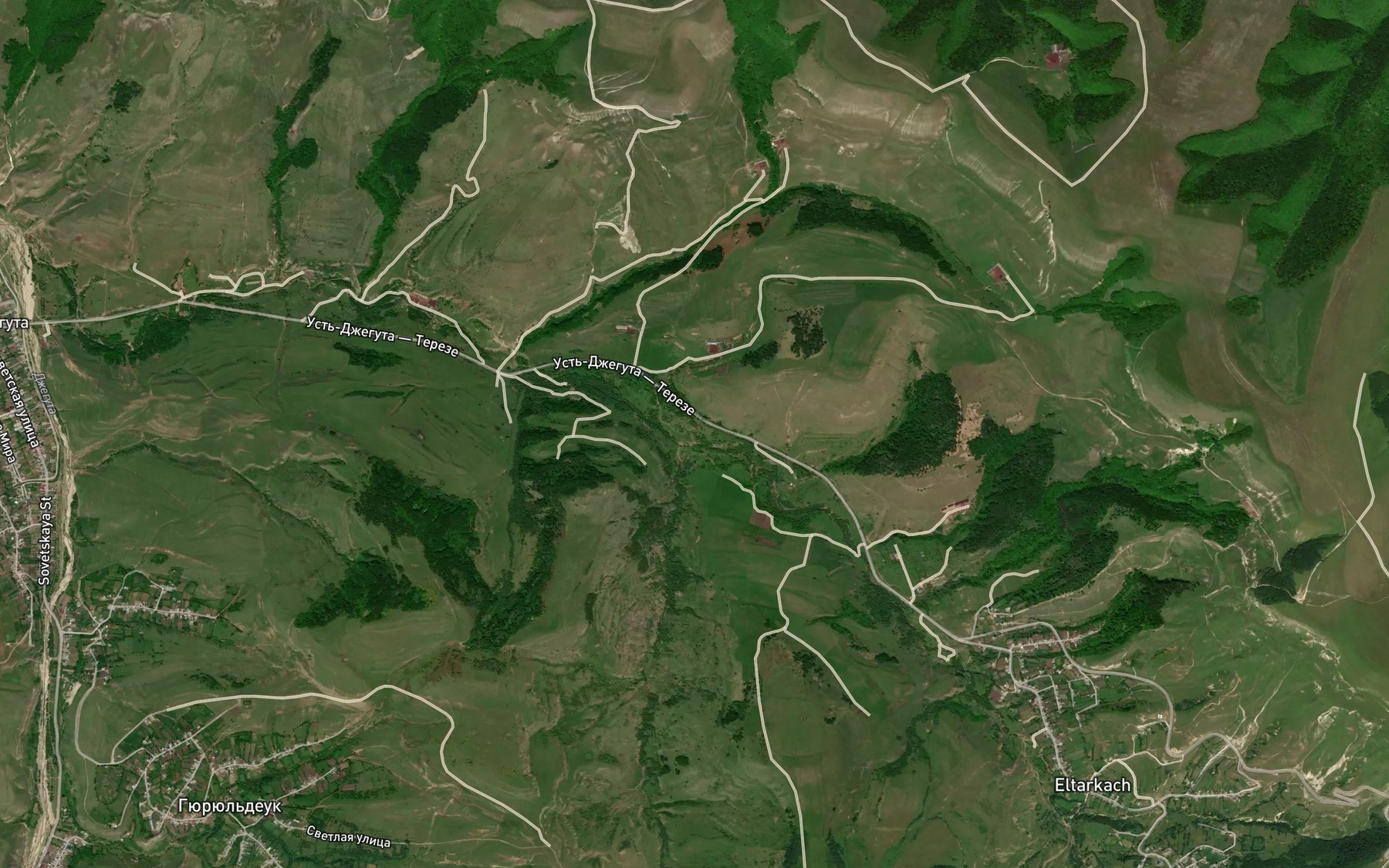 Satellite map of the Byuryusyn