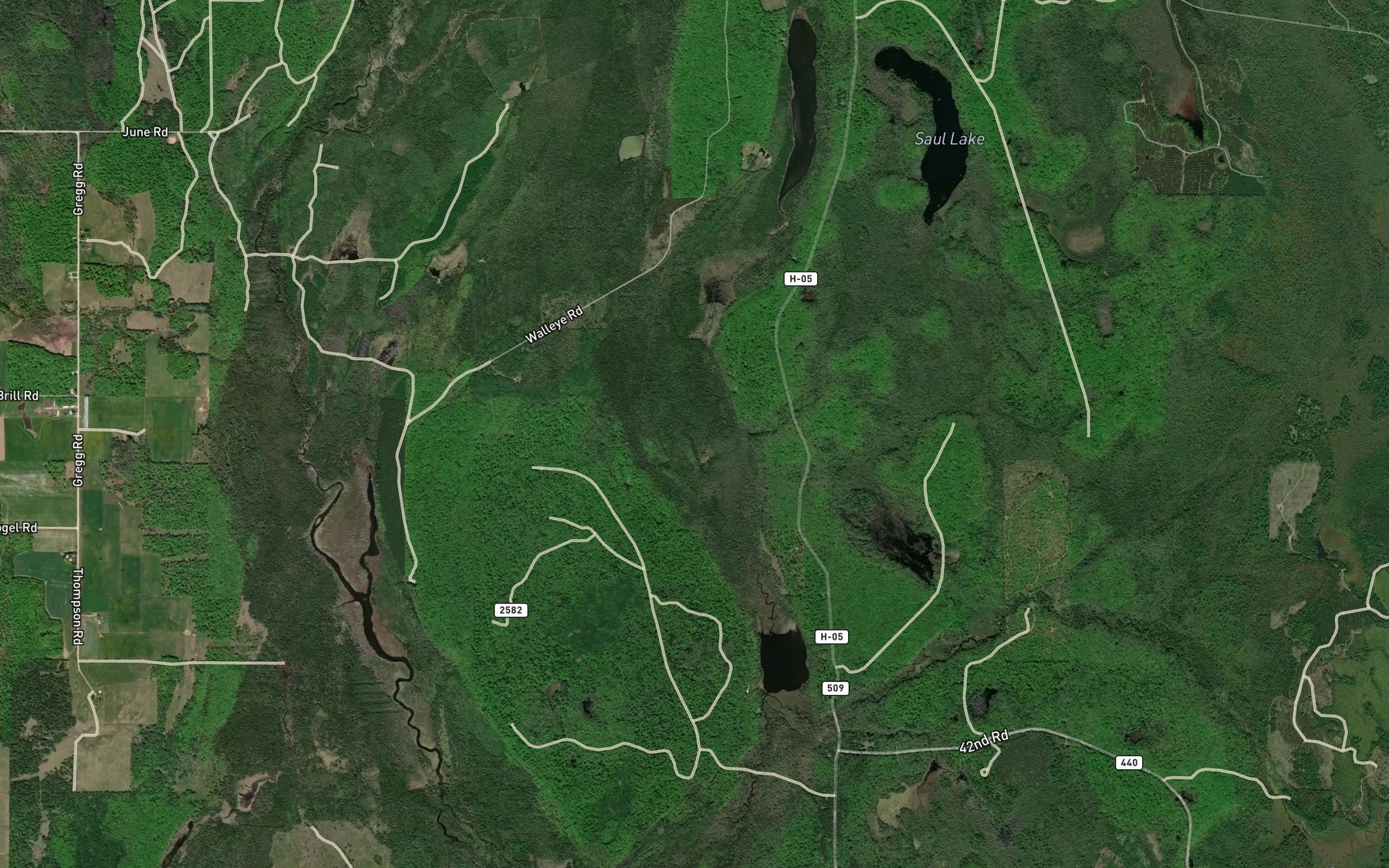 Satellite map of the Cherry Creek