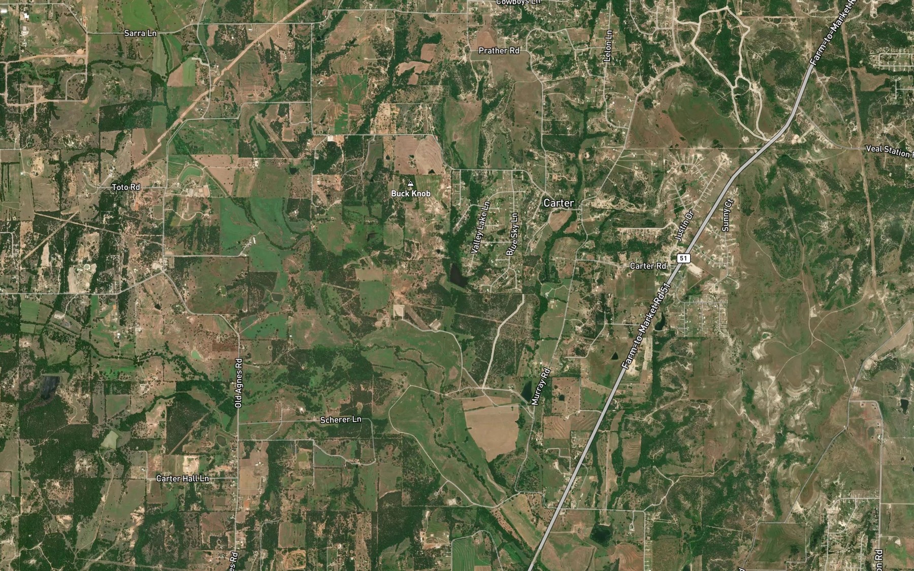 Satellite map of the Soil Conservation Service Site 14 Reservoir