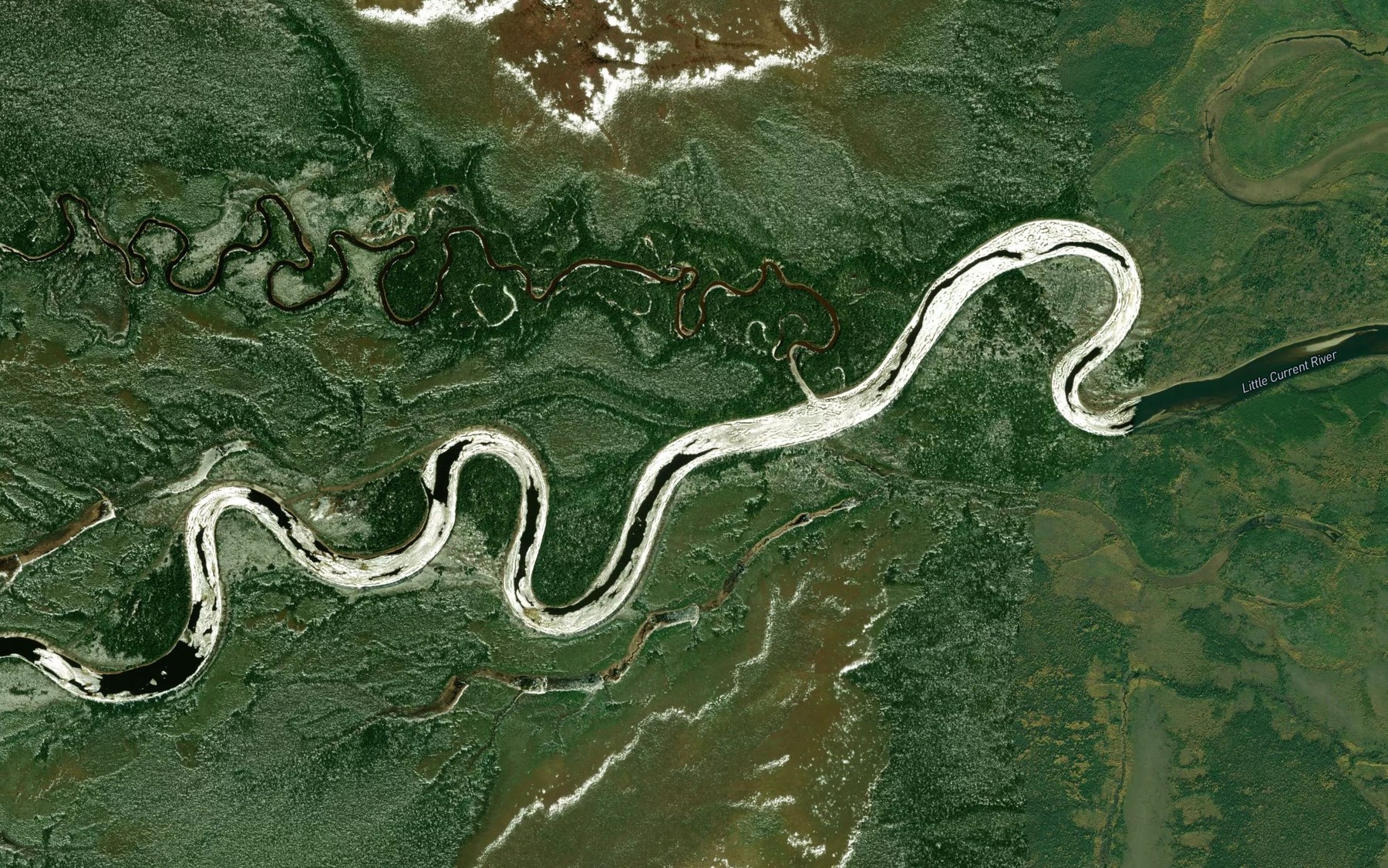Satellite map of the Wataiabei River