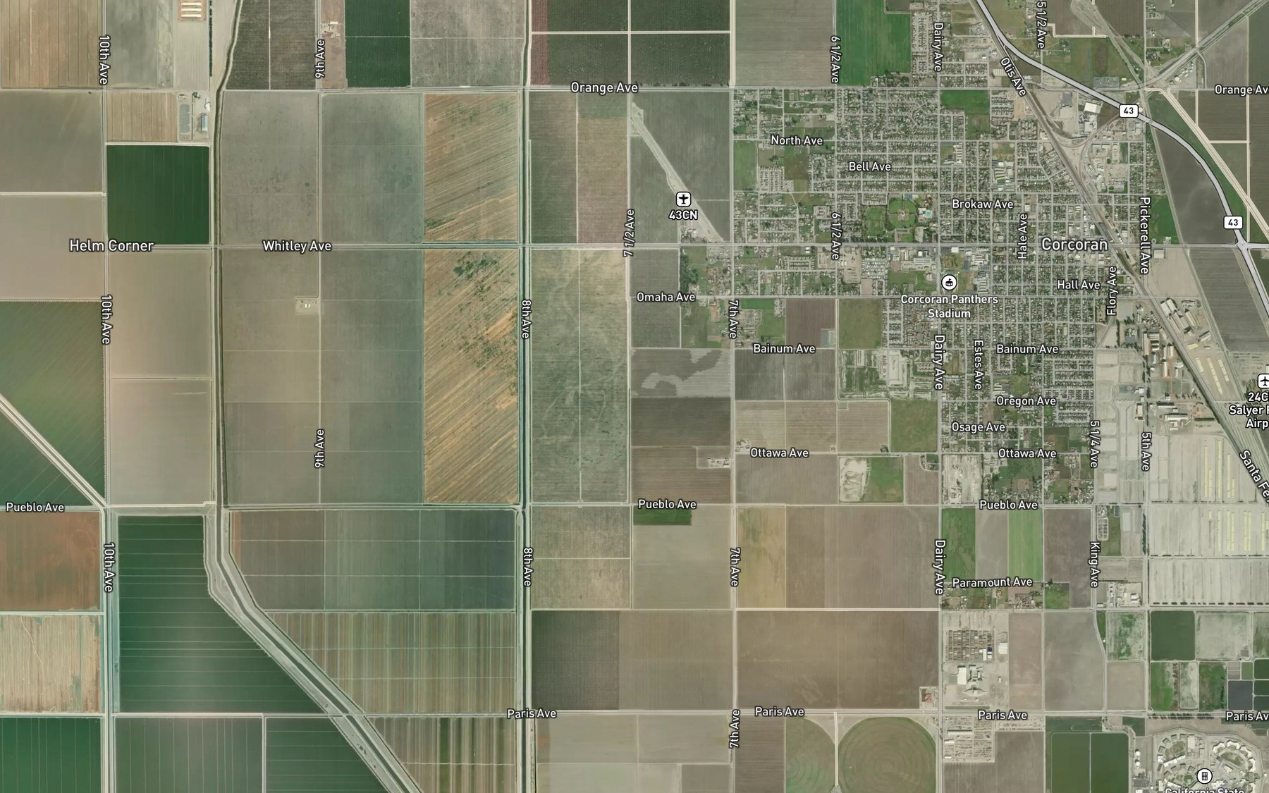 Satellite map of the Daulton Ditch