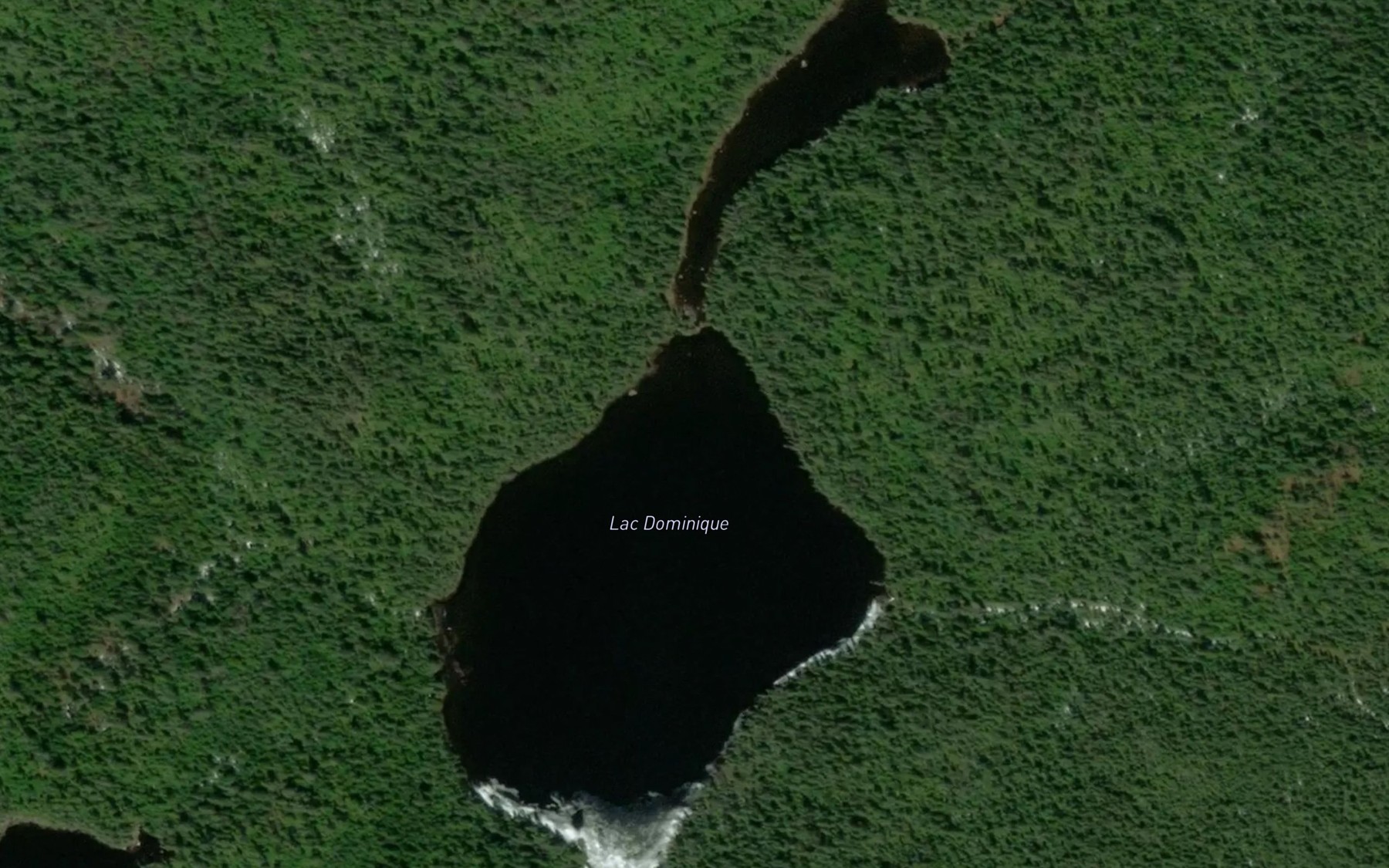 Satellite map of the Lac Dominique