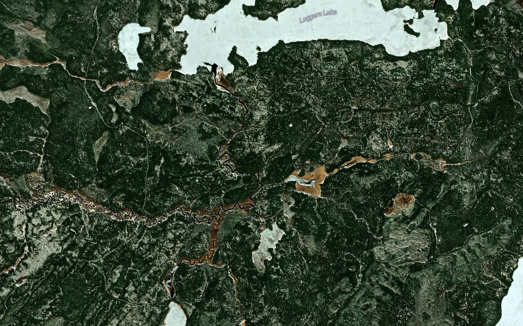 Satellite map of the Master Creek
