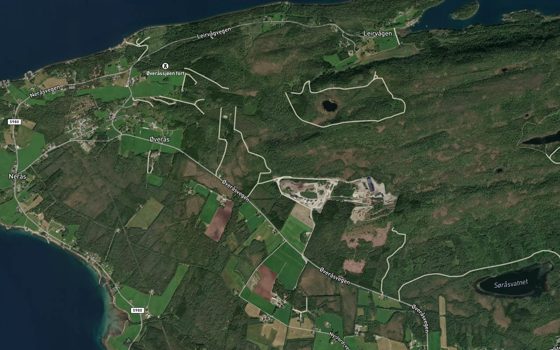 Satellite map of the Overasloken