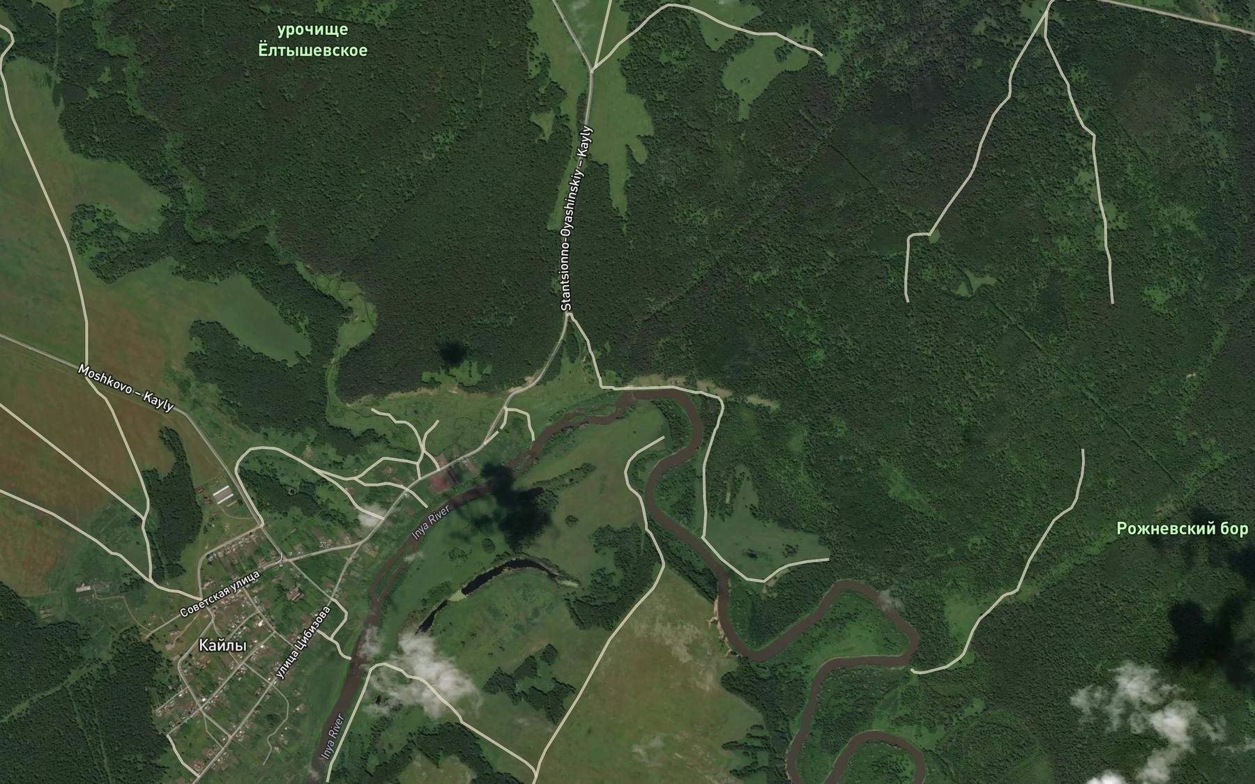 Satellite map of the Kamenka