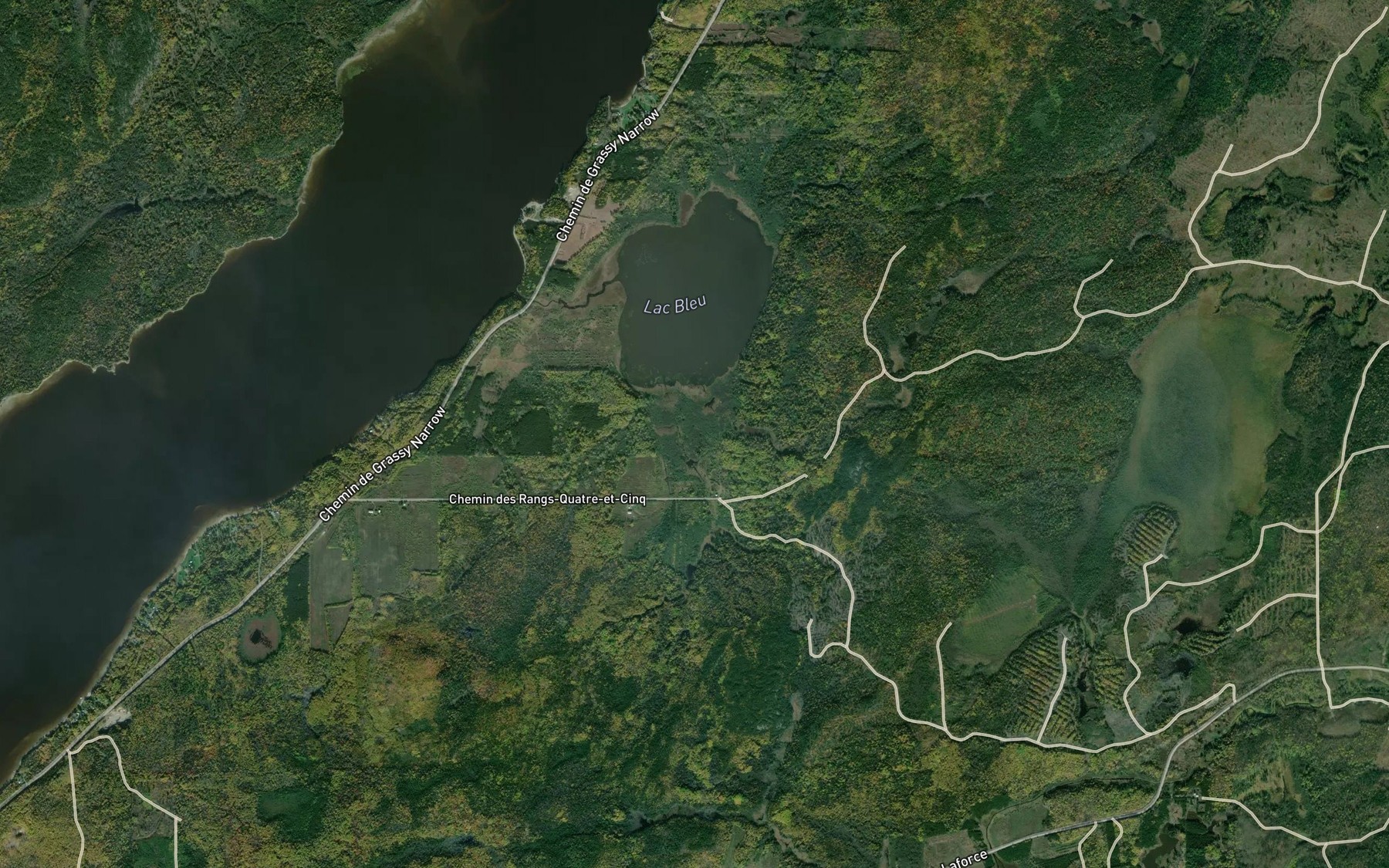Satellite map of the Cours d'eau Fortier