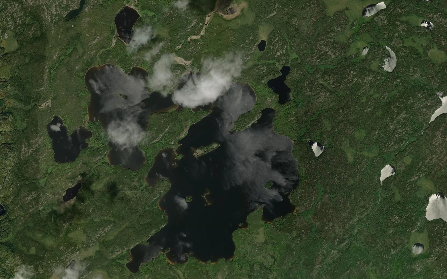 Satellite map of the Linge Lake