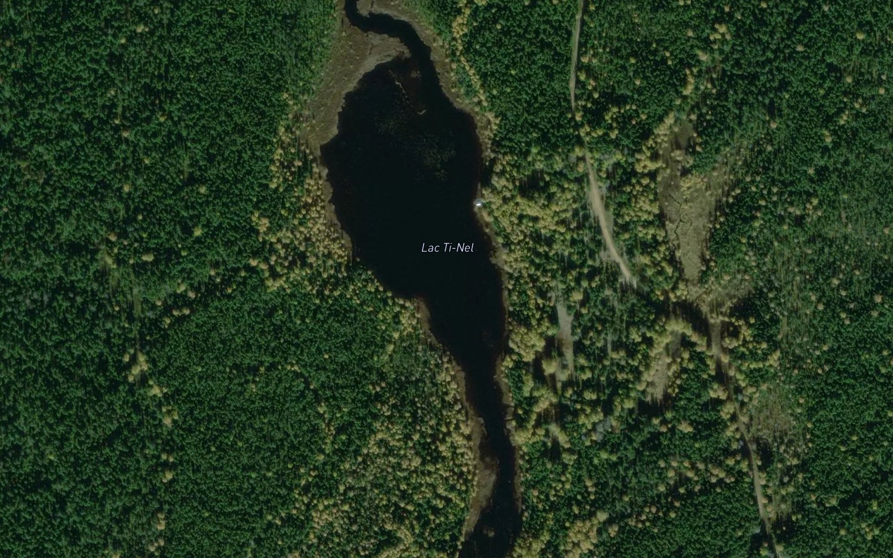 Satellite map of the Lac Ti-Nel