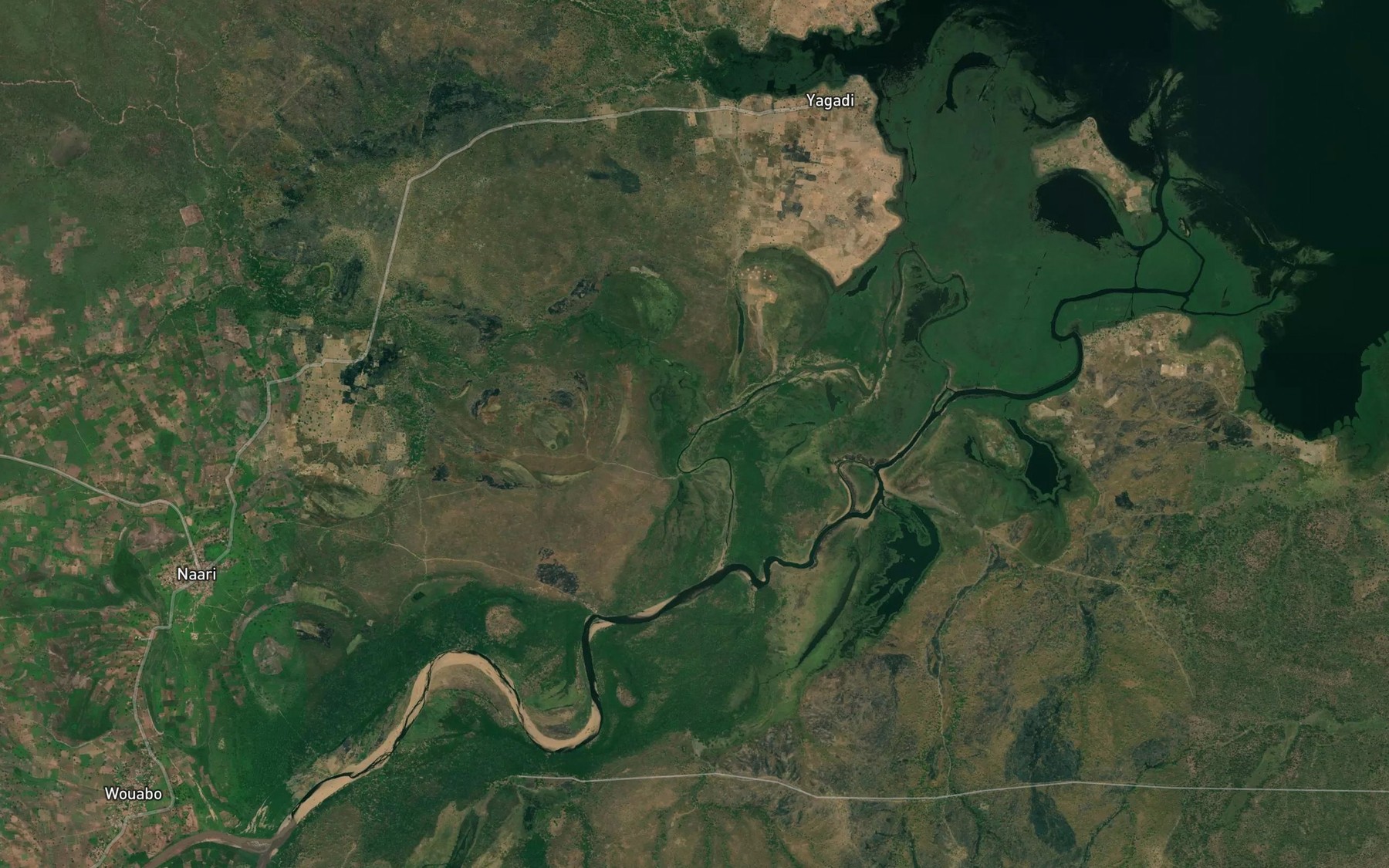 Satellite map of the Mayo Gondo